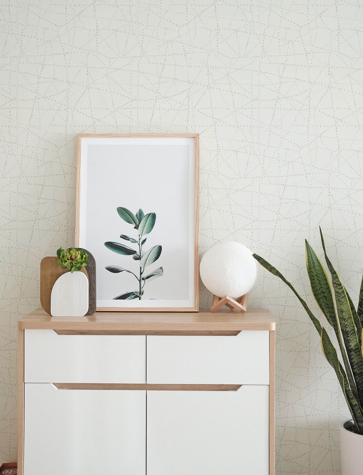 A Street Prints Solace Alcott Dotted Wallpaper Sample - Ivory