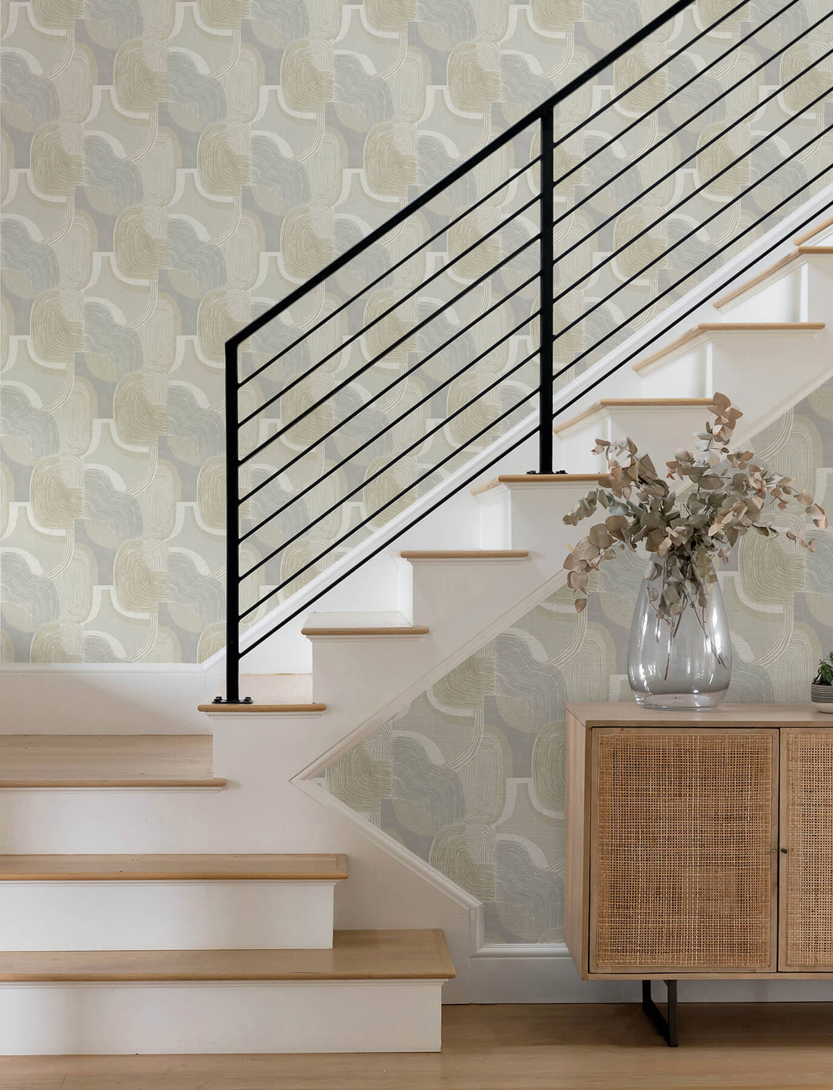 A Street Prints Solace Hollace Wallpaper Sample - Honey