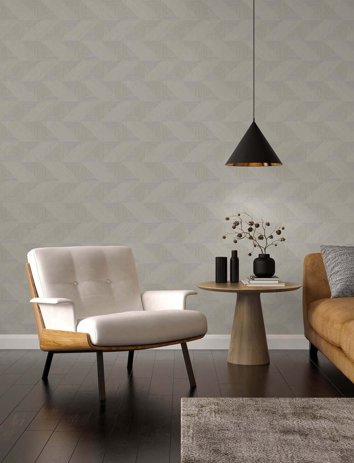 A-Street Prints Solace Presley Wallpaper - Grey