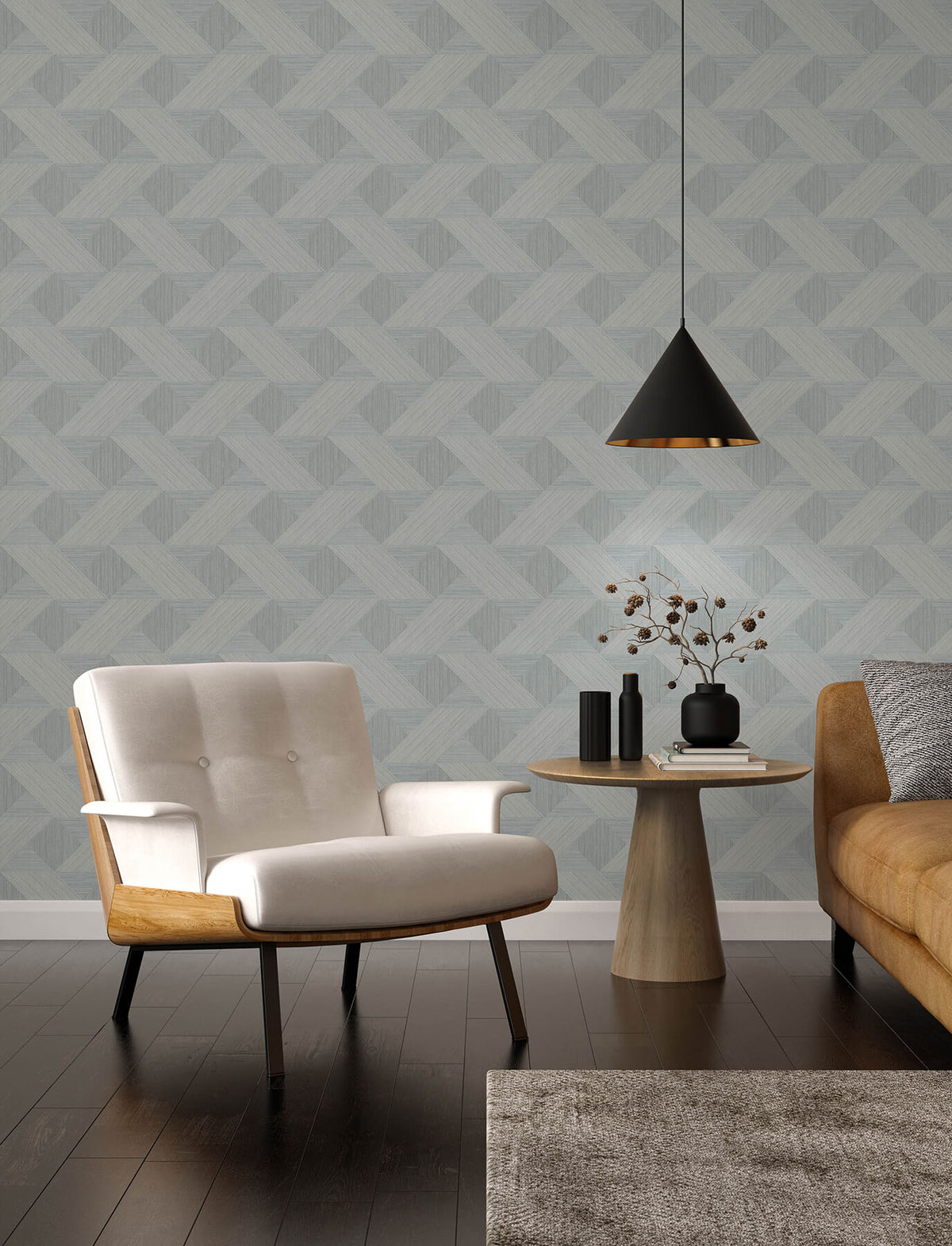 A-Street Prints Solace Presley Wallpaper - Light Blue