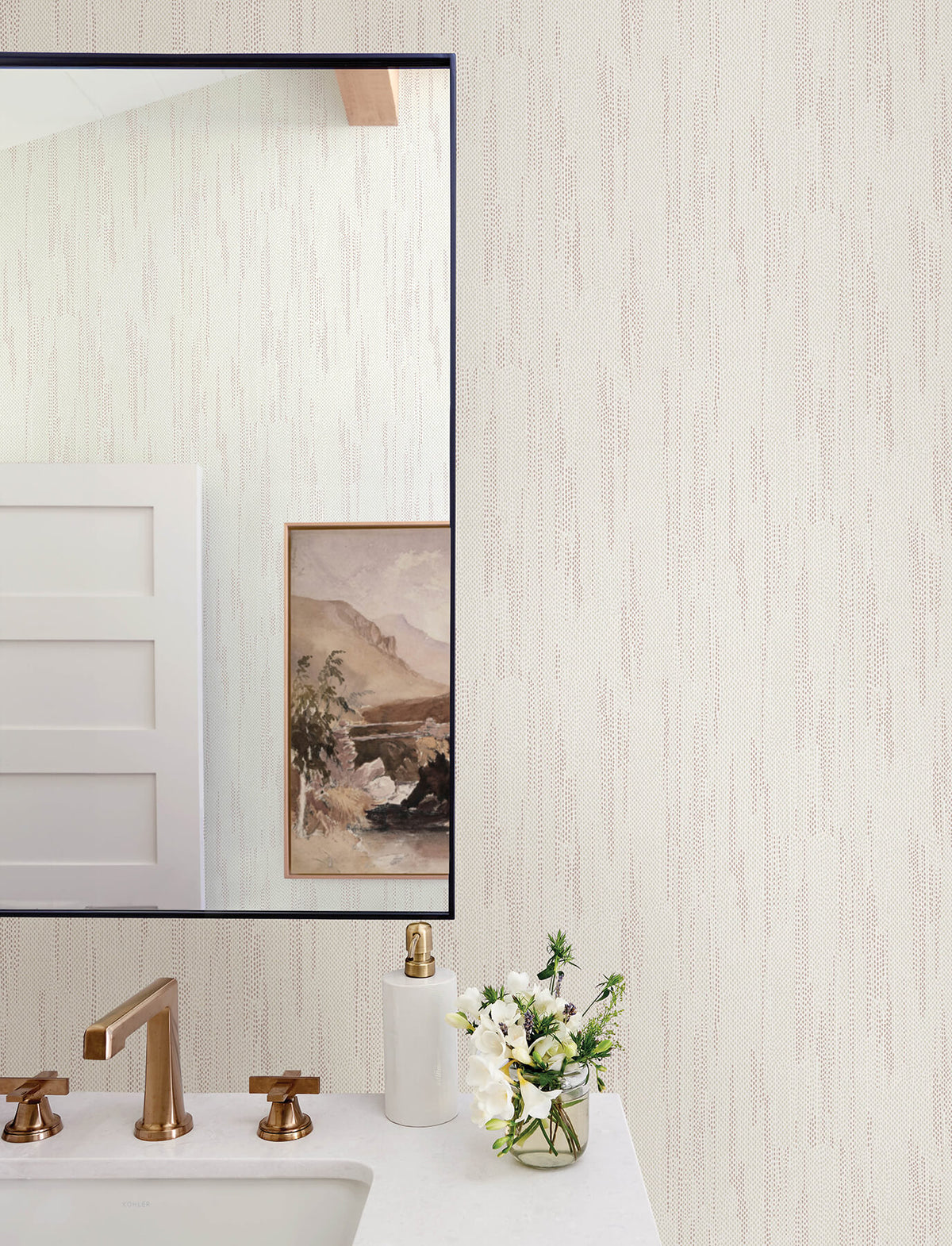 A Street Prints Solace Baris Wallpaper Sample - Rose Gold