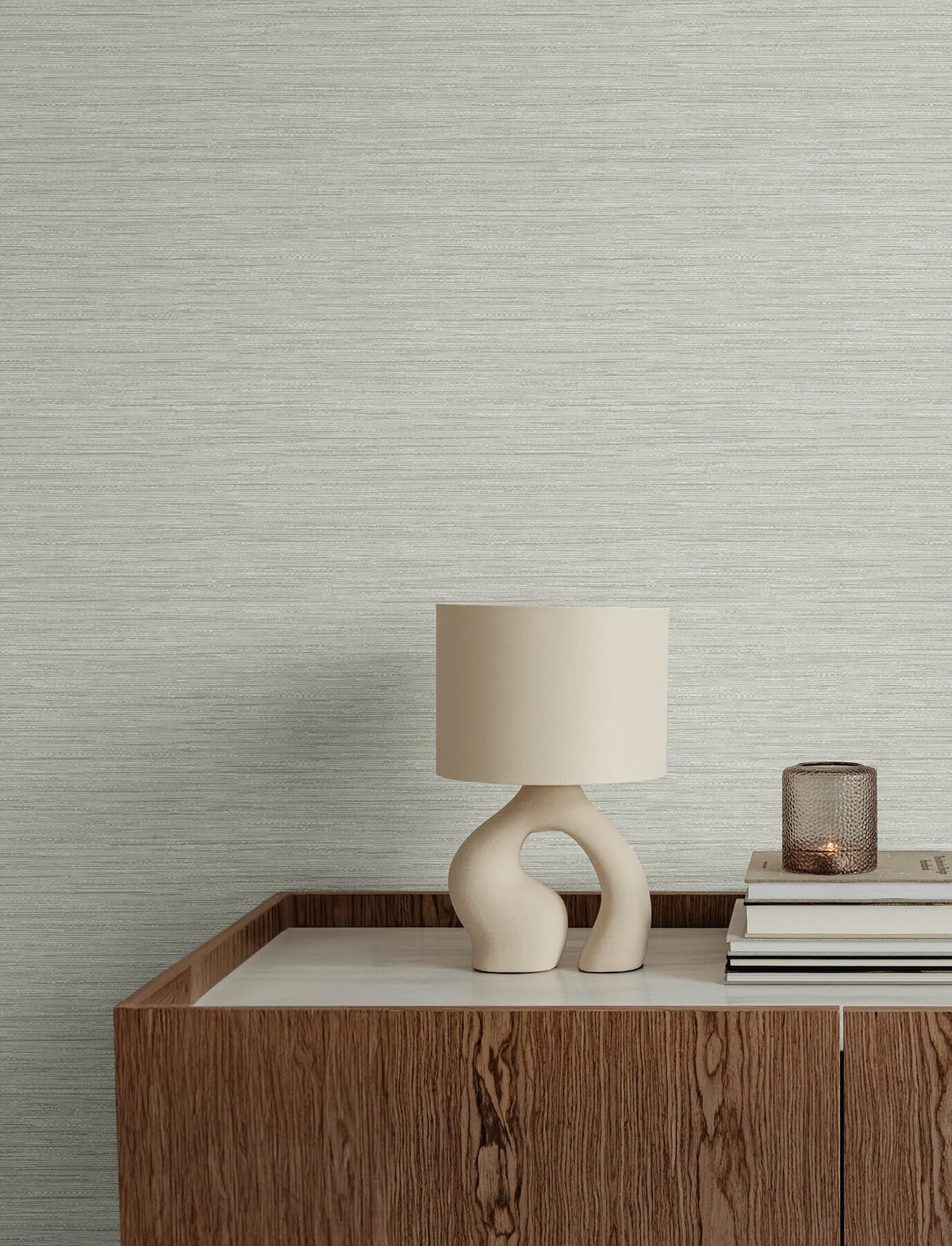 A-Street Prints Solace Sheehan Faux Grasscloth Wallpaper - Silver