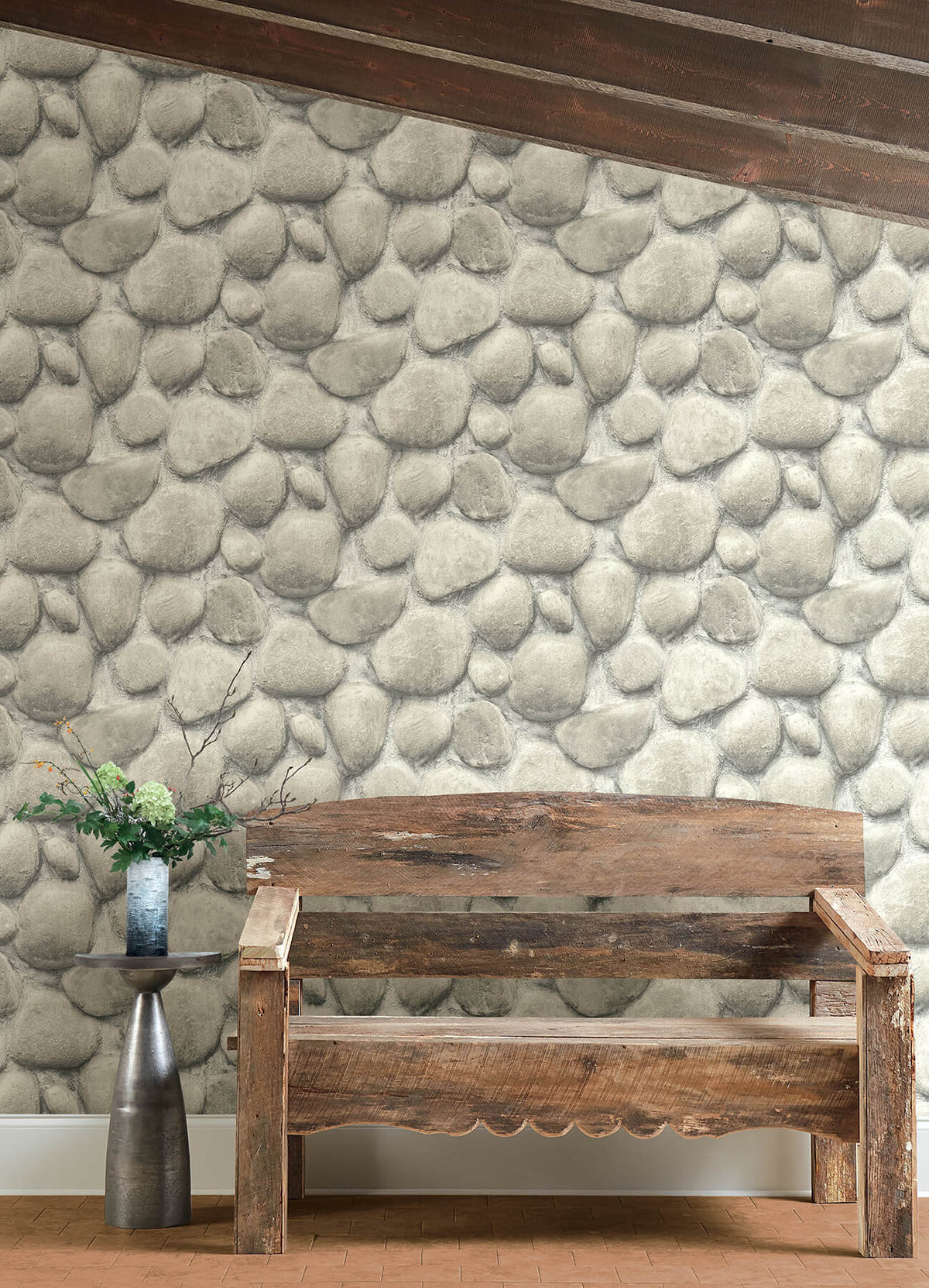 Chesapeake Yellowstone Root Rock Wallpaper Sample - Brown