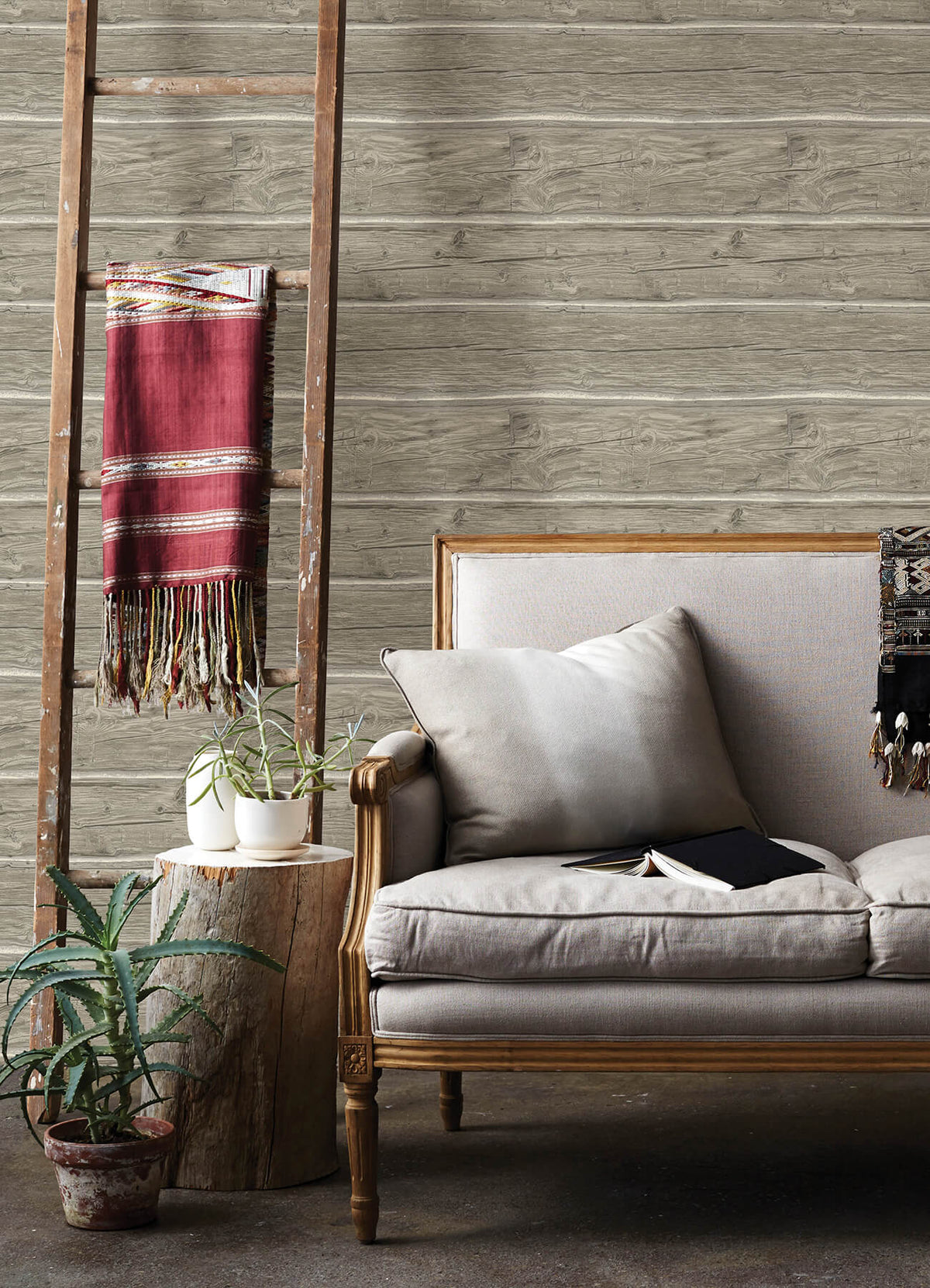 Chesapeake Yellowstone Lodgepole Wallpaper Sample - Grey