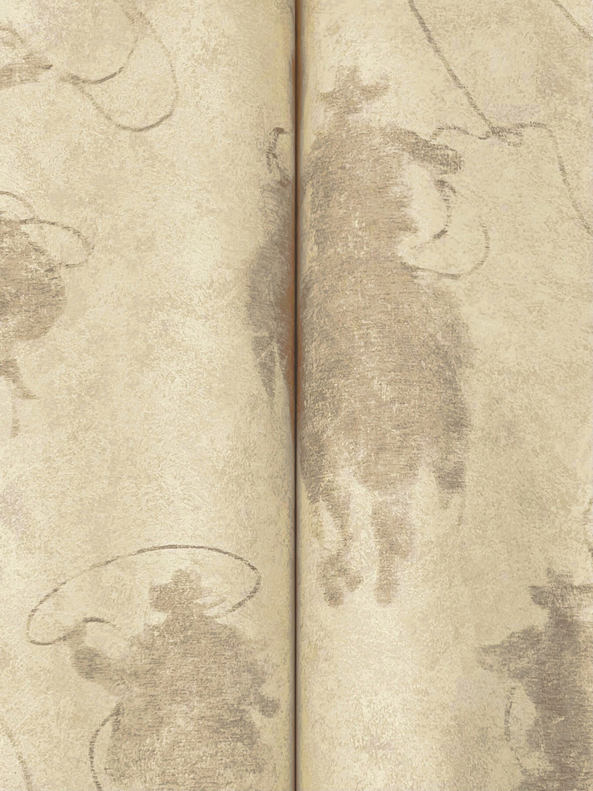 Chesapeake Yellowstone Stockman Silhouette Wallpaper Sample - Khaki