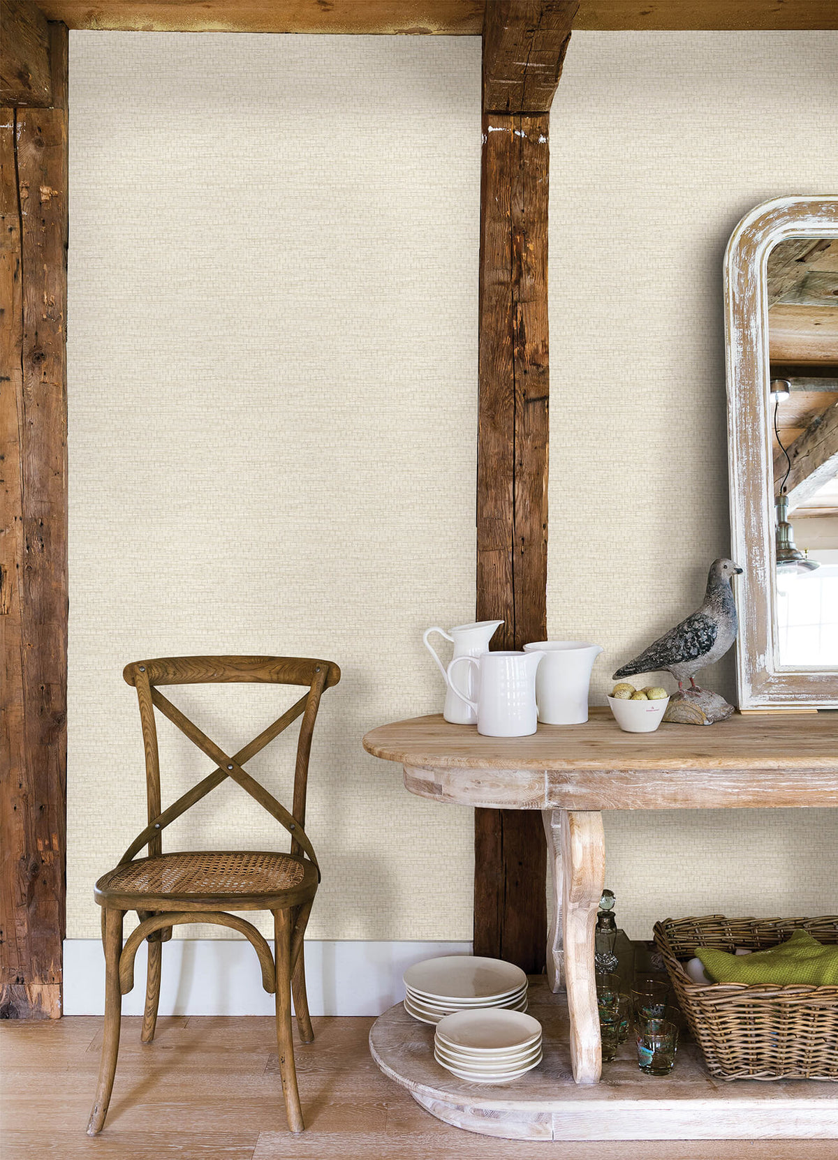 Chesapeake Yellowstone Plaited Grass Wallpaper Sample - Cream