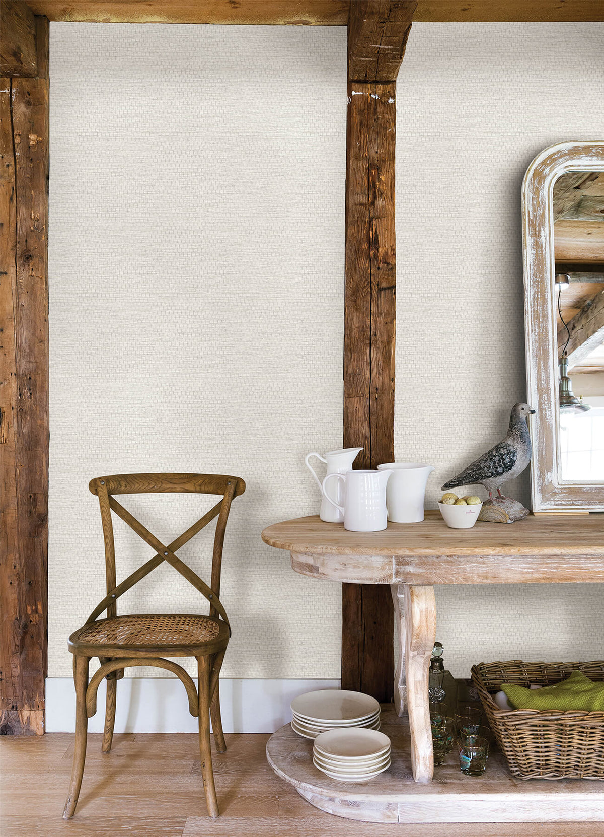 Chesapeake Yellowstone Plaited Grass Wallpaper Sample - White
