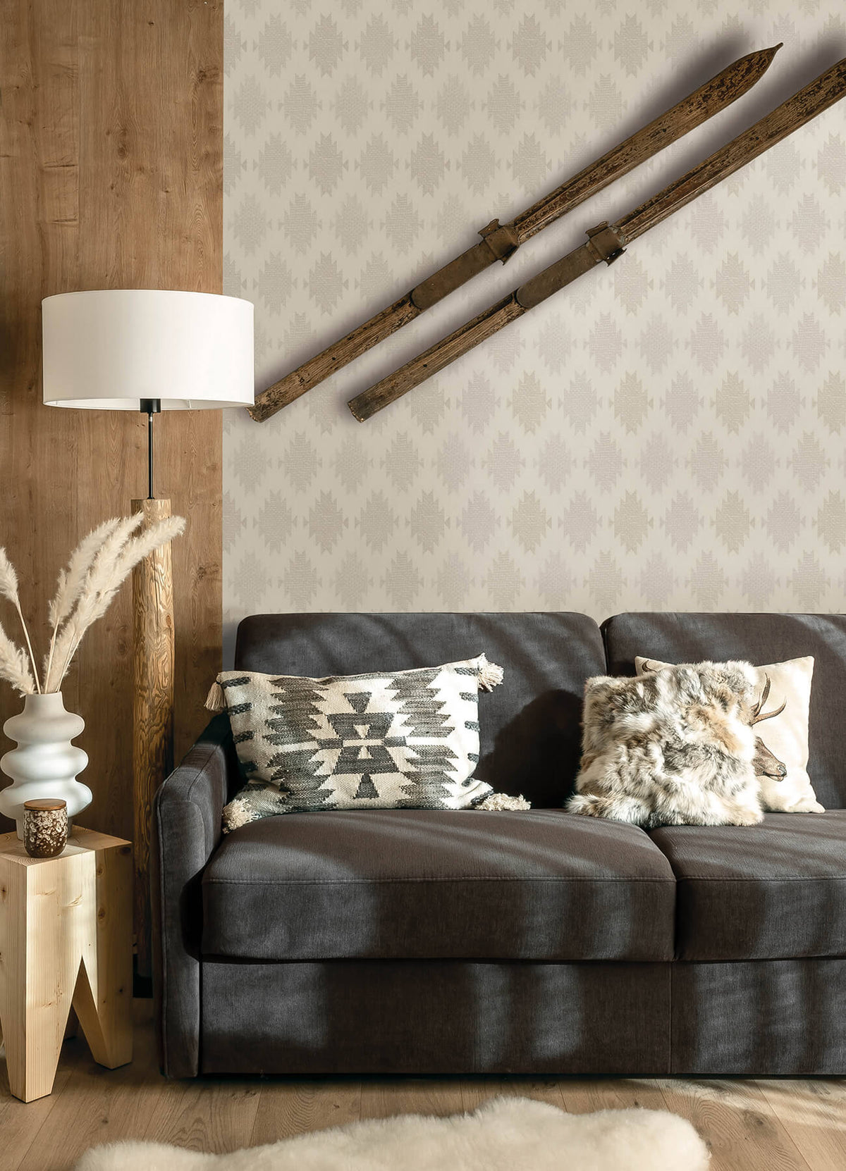 Chesapeake Yellowstone Stitched Heirloom Wallpaper Sample - White