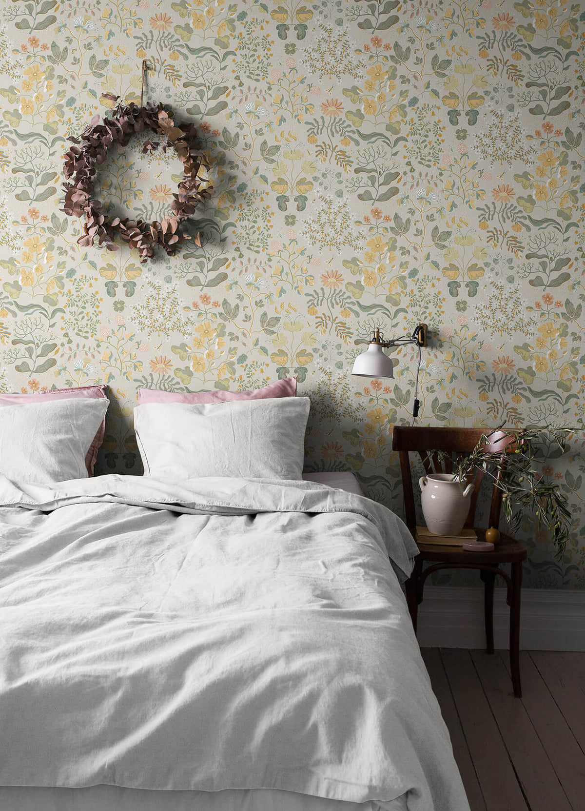 A Street Prints Botanica Groh Floral Wallpaper Sample - Apricot