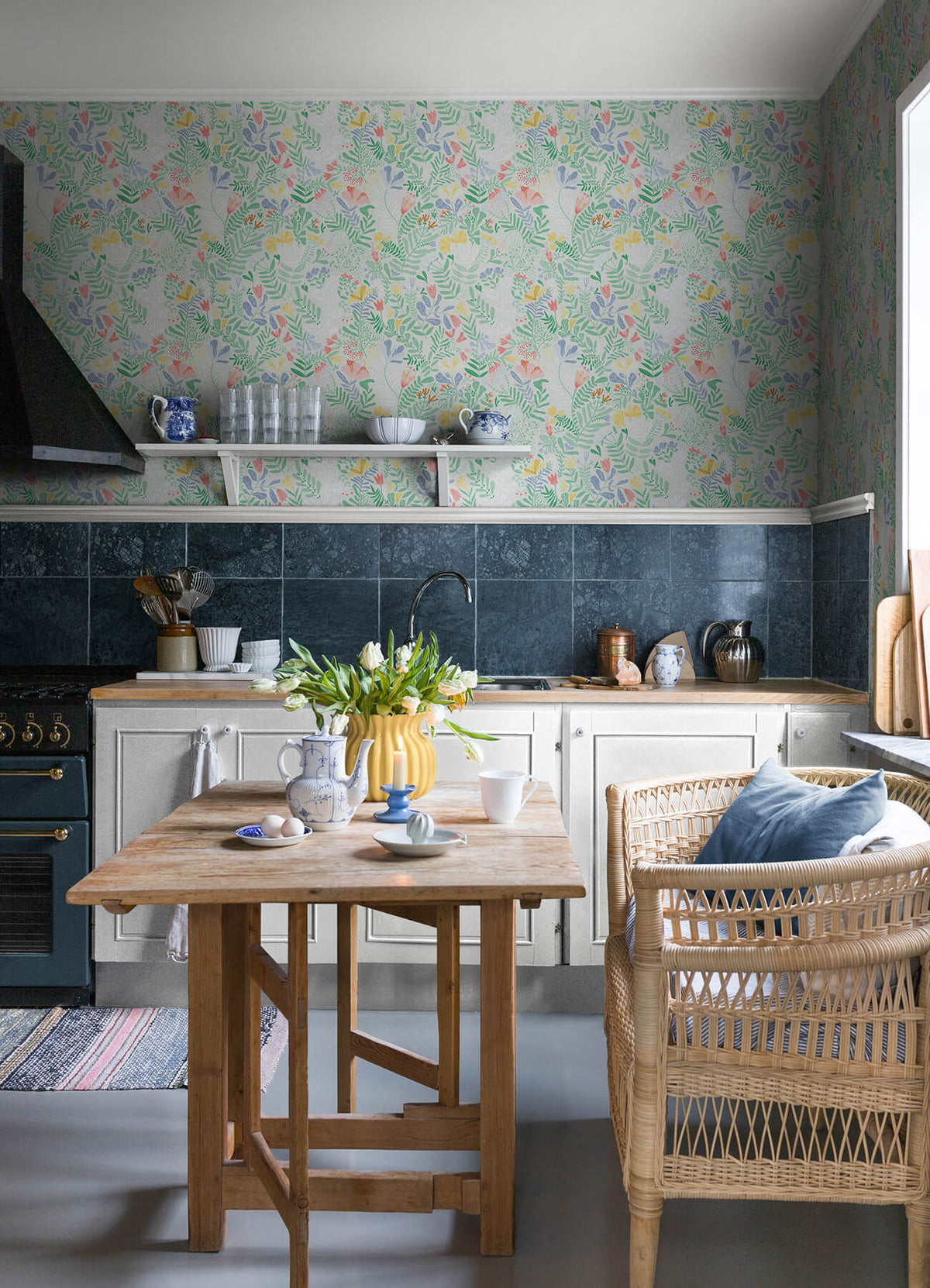 A Street Prints Botanica Brittsommar Wallpaper Sample - Light Green