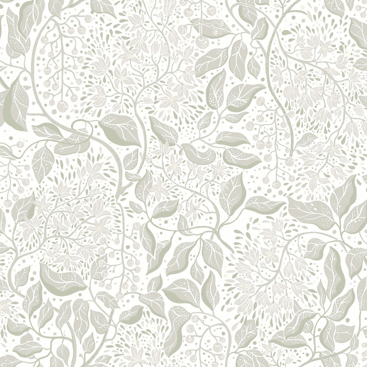 A Street Prints Botanica Turi Twining Vines Wallpaper Sample - Sage