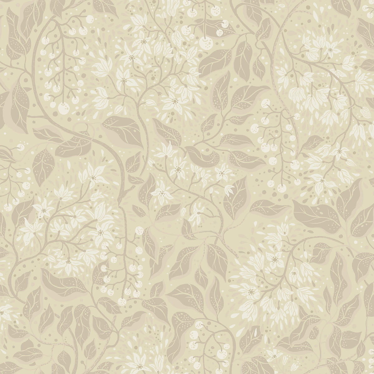 A Street Prints Botanica Turi Twining Vines Wallpaper Sample - Wheat