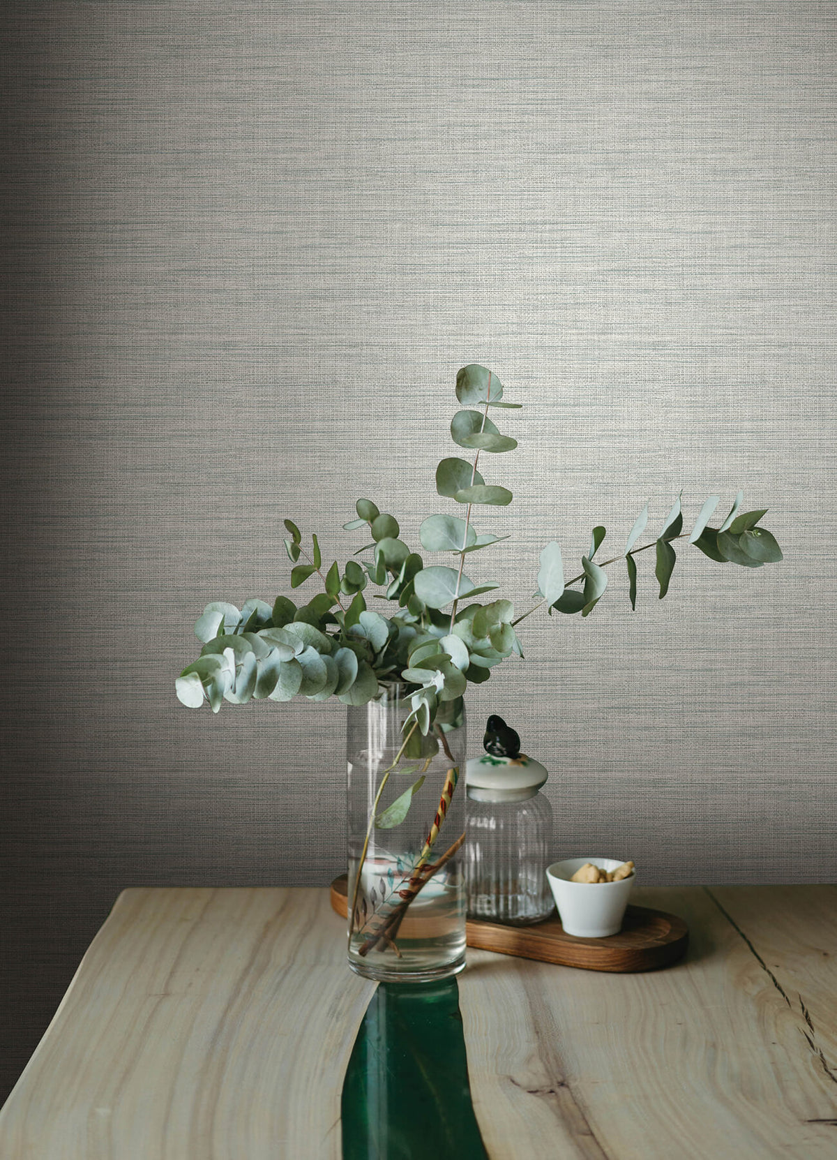 A-Street Prints Botanica Exhale Texture Wallpaper - Seafoam