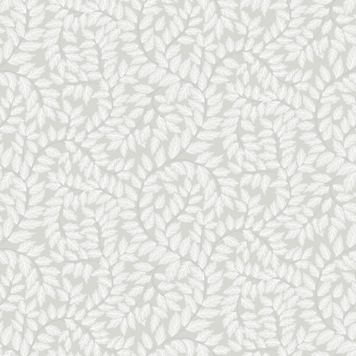 A-Street Prints Botanica Lindlöv Leafy Vines Wallpaper - Grey