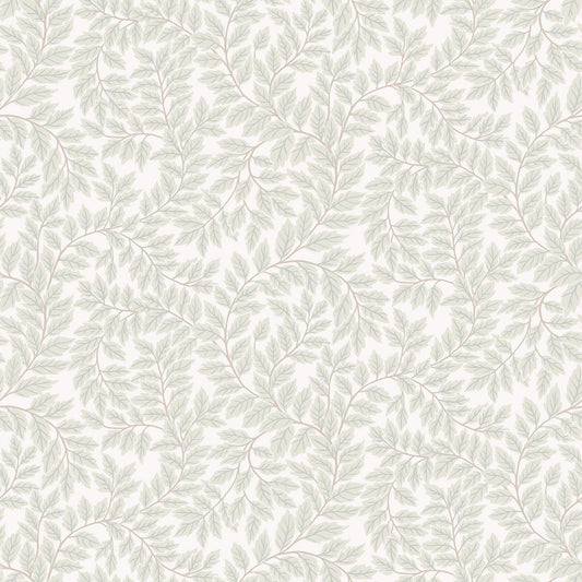 A-Street Prints Botanica Lindlöv Leafy Vines Wallpaper - Light Grey