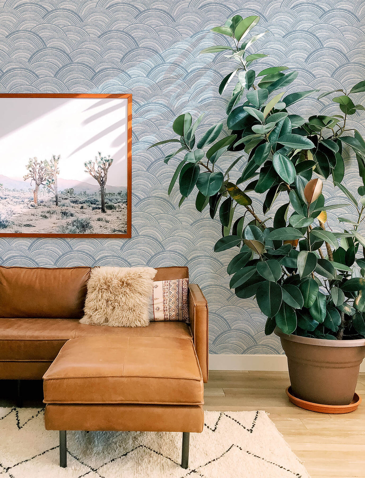 A-Street Prints Harmony Encircle Wallpaper - Indigo