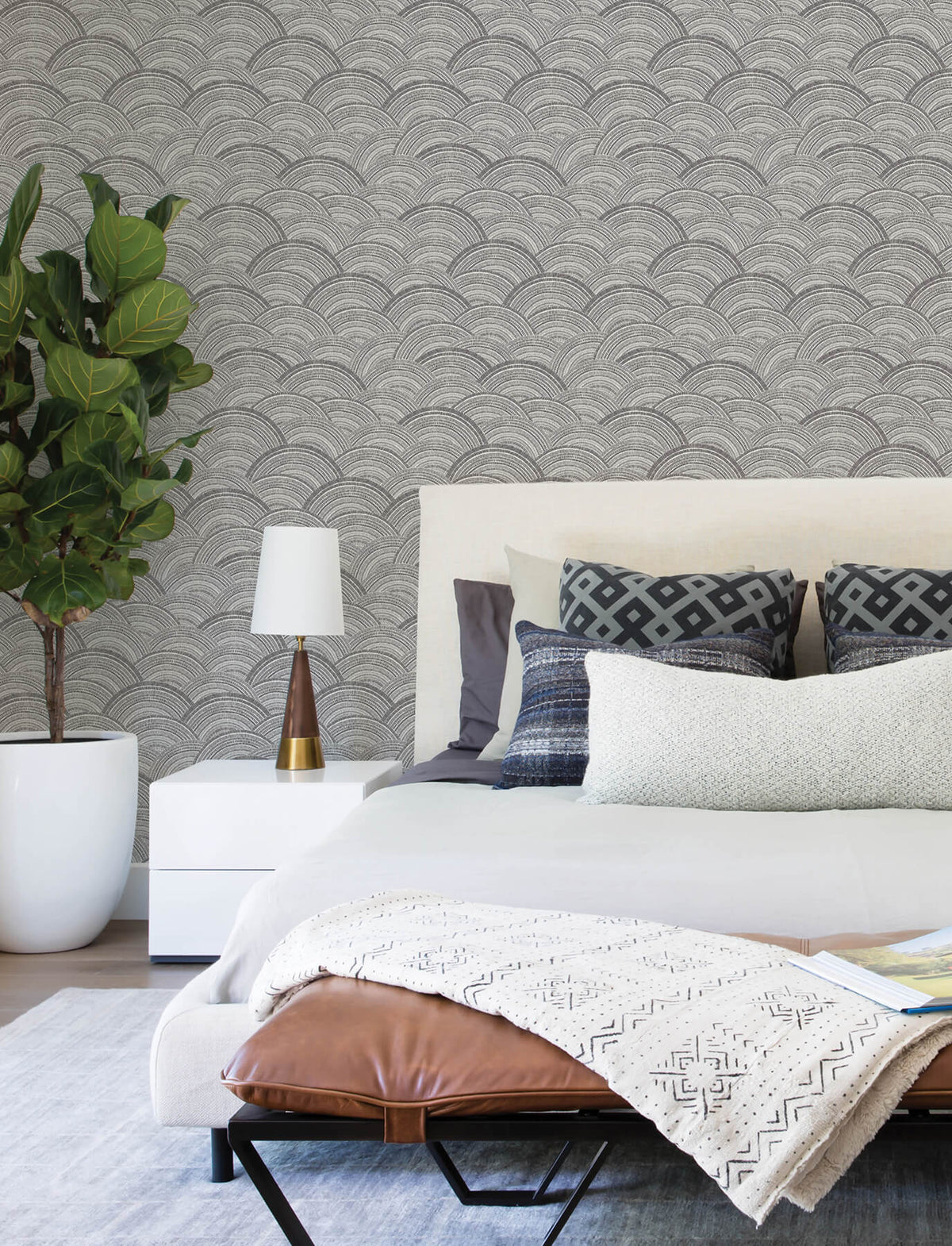 A-Street Prints Harmony Encircle Wallpaper - Black