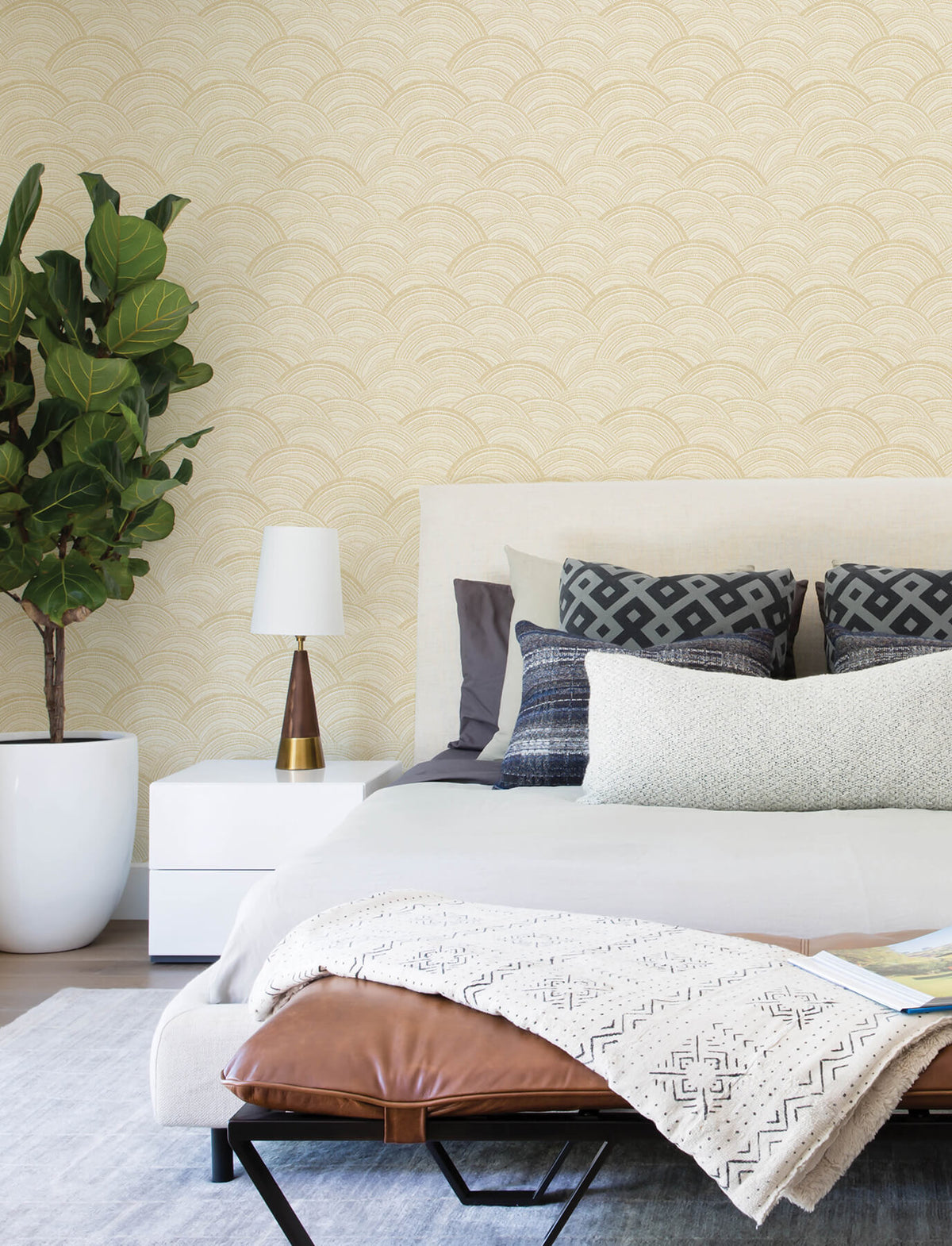 A-Street Prints Harmony Encircle Wallpaper - Yellow