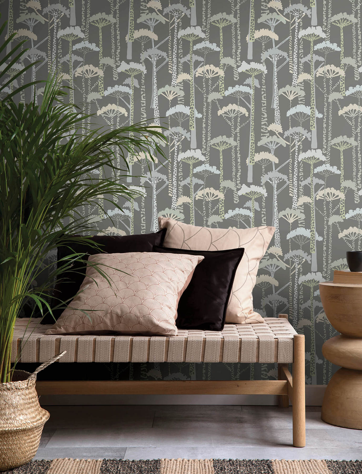 A-Street Prints Harmony Unify Forest Wallpaper - Aqua