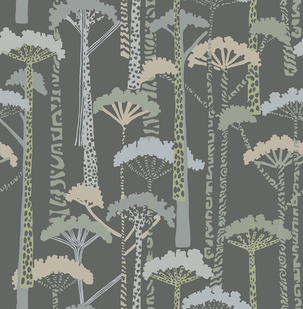 A-Street Prints Harmony Unify Forest Wallpaper - Aqua