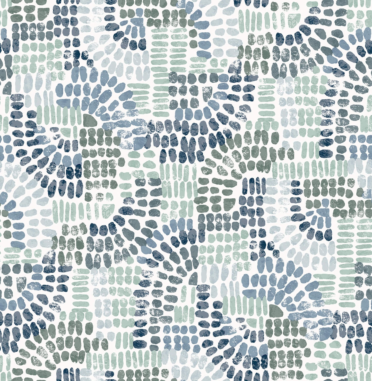 A-Street Prints Harmony Wanderer Mosiac Wallpaper - Blueberry