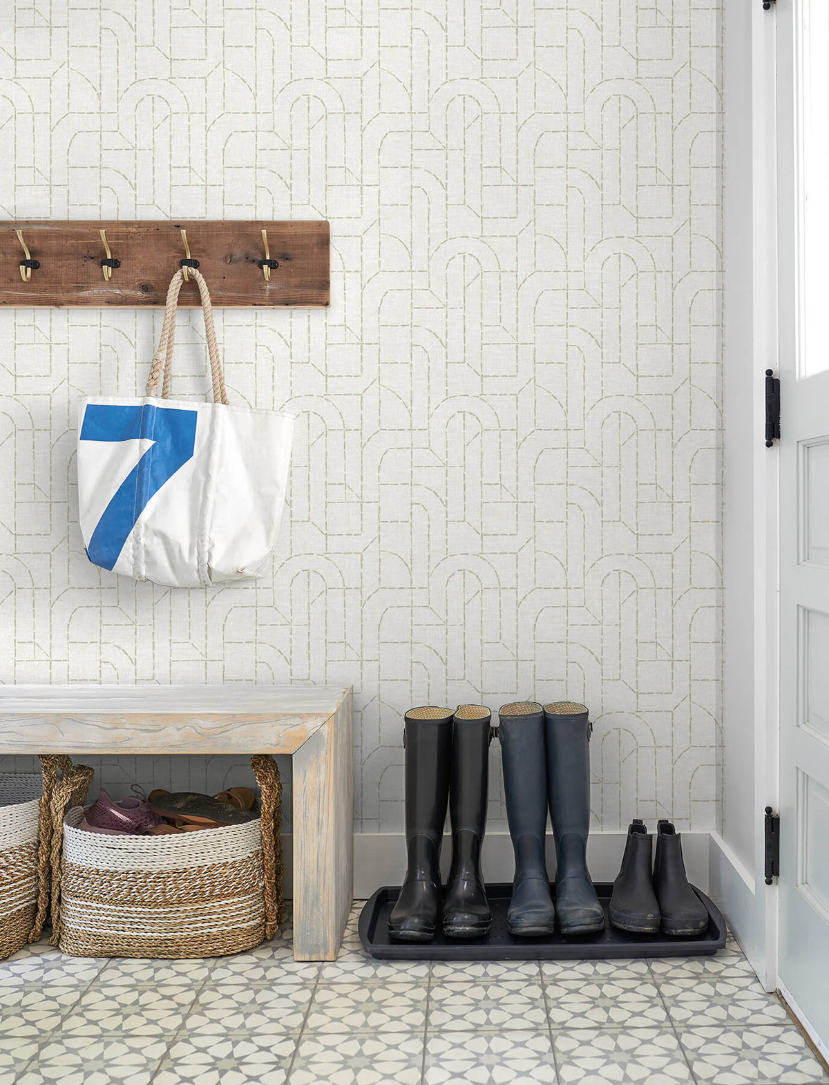 A Street Prints Harmony Integrity Wallpaper Sample - Dove