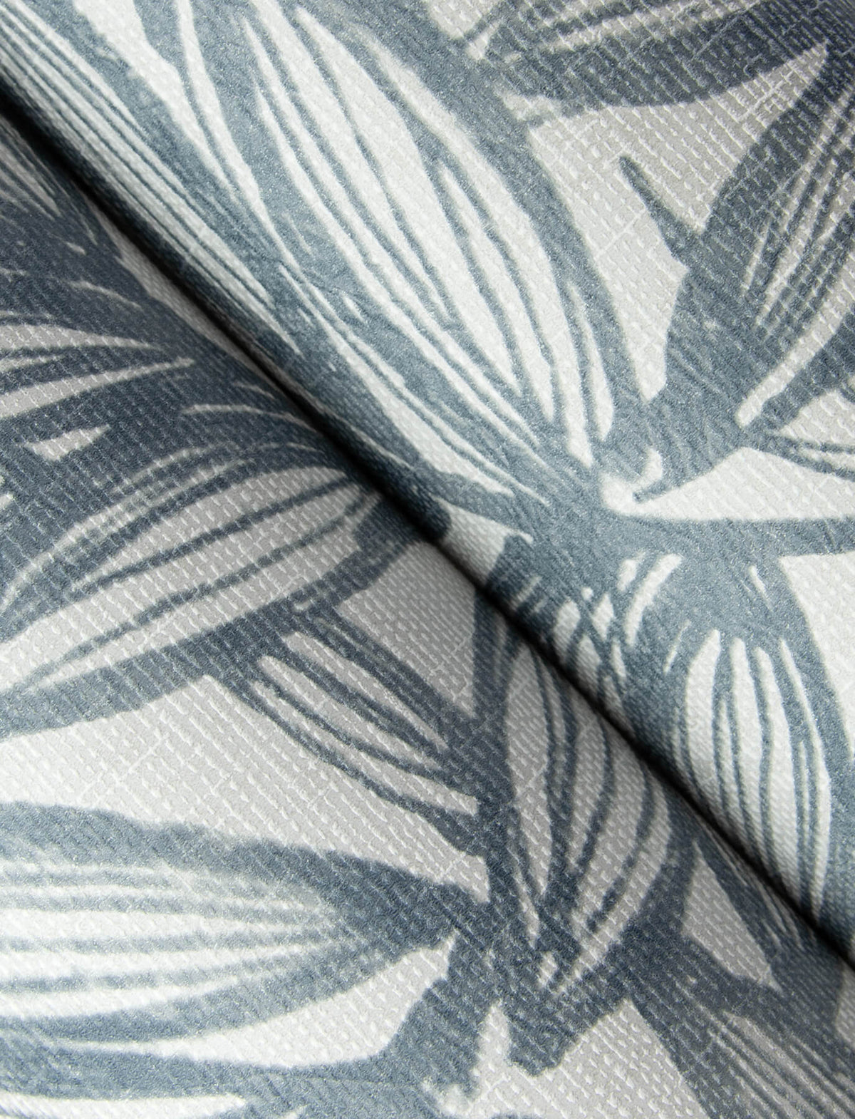 A Street Prints Harmony Rhythmic Leaf Wallpaper Sample - Denim