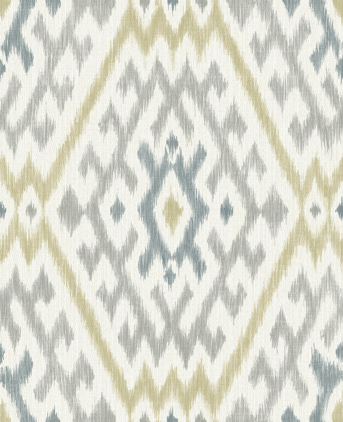 A-Street Prints Harmony Solola Ikat Wallpaper - Chartreuse
