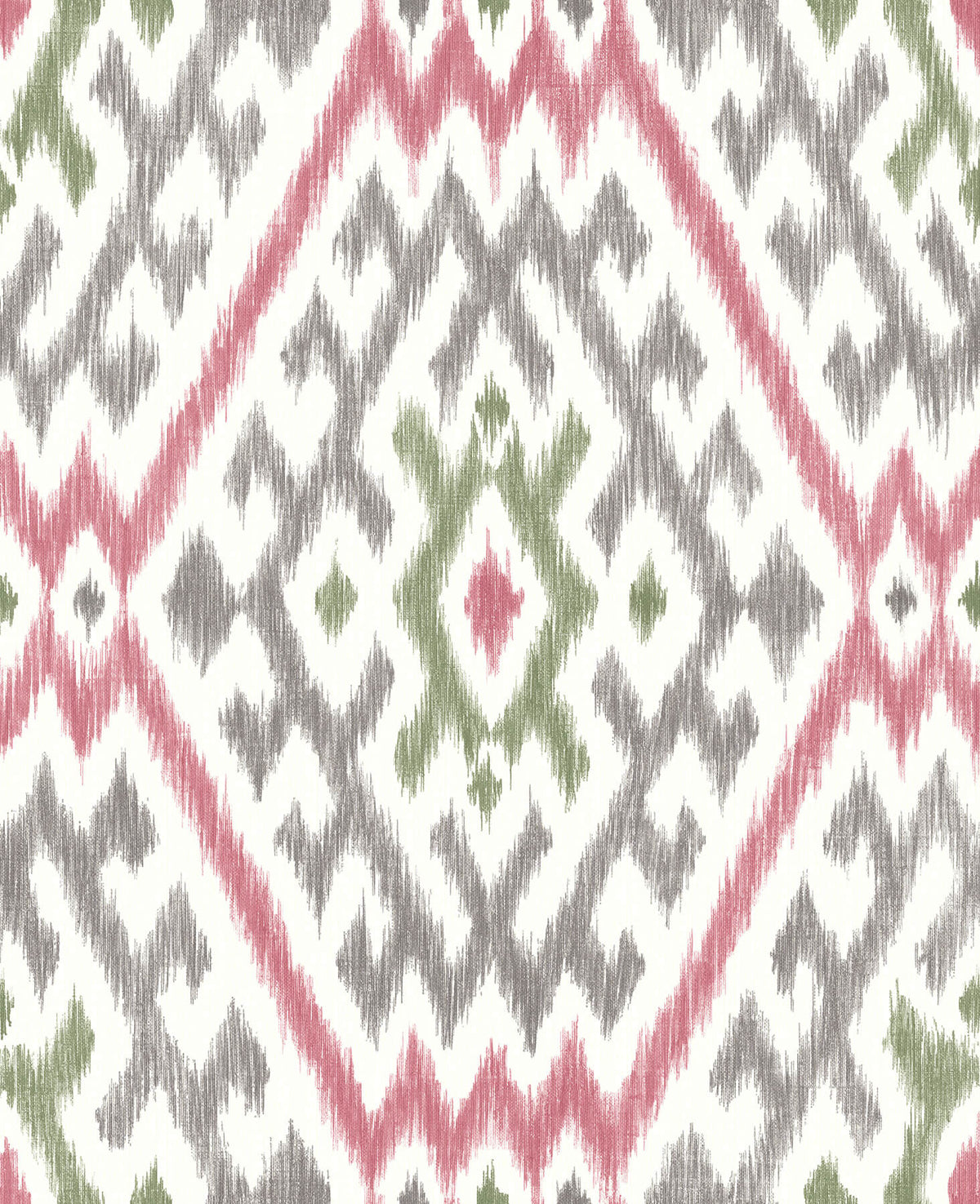 A-Street Prints Harmony Solola Ikat Wallpaper - Fuchsia