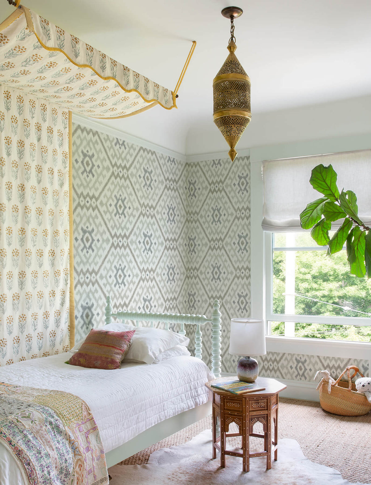 A-Street Prints Harmony Solola Ikat Wallpaper - Stone