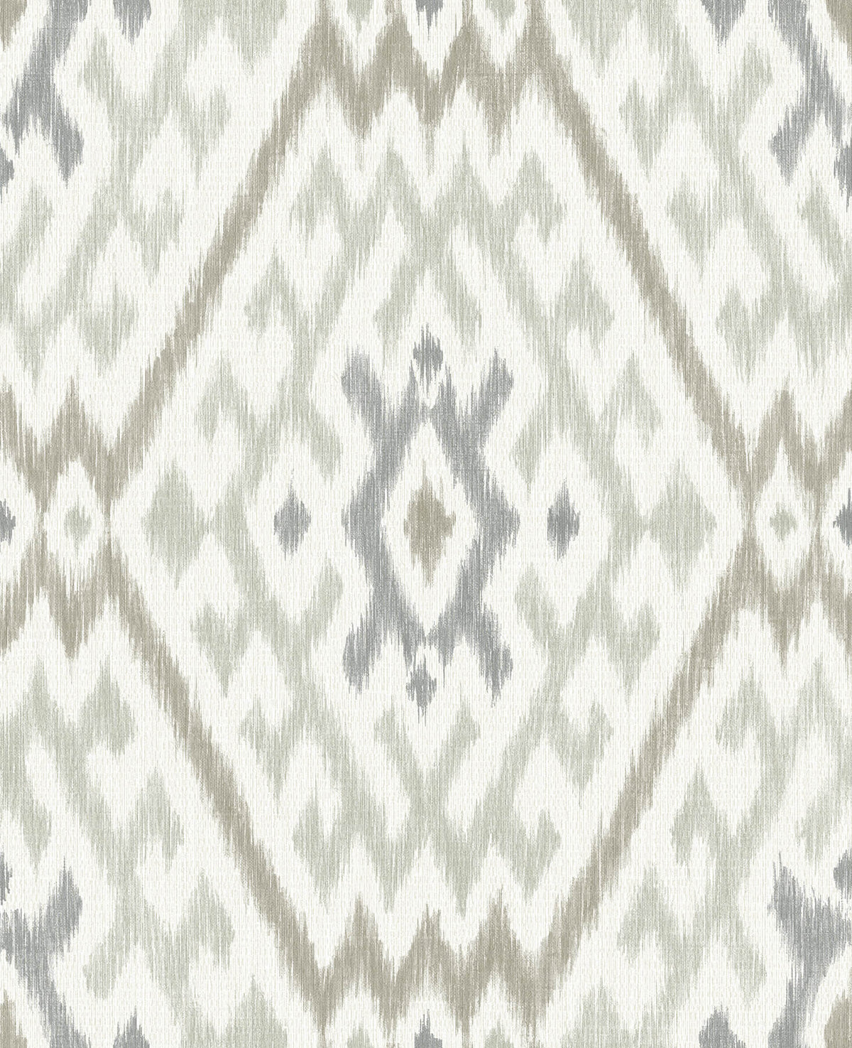 A-Street Prints Harmony Solola Ikat Wallpaper - Stone
