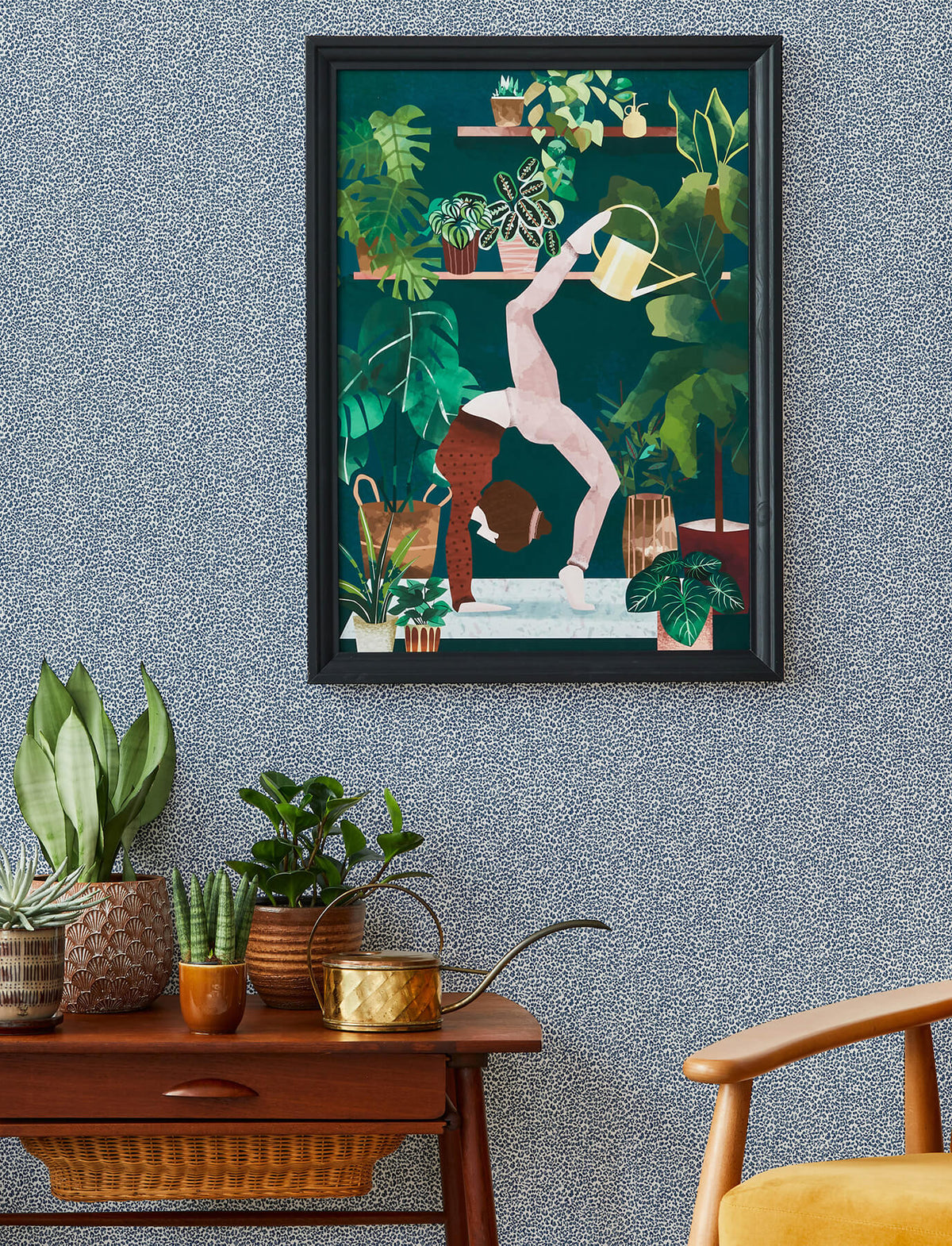 A-Street Prints Harmony Soul Animal Print Wallpaper - Indigo