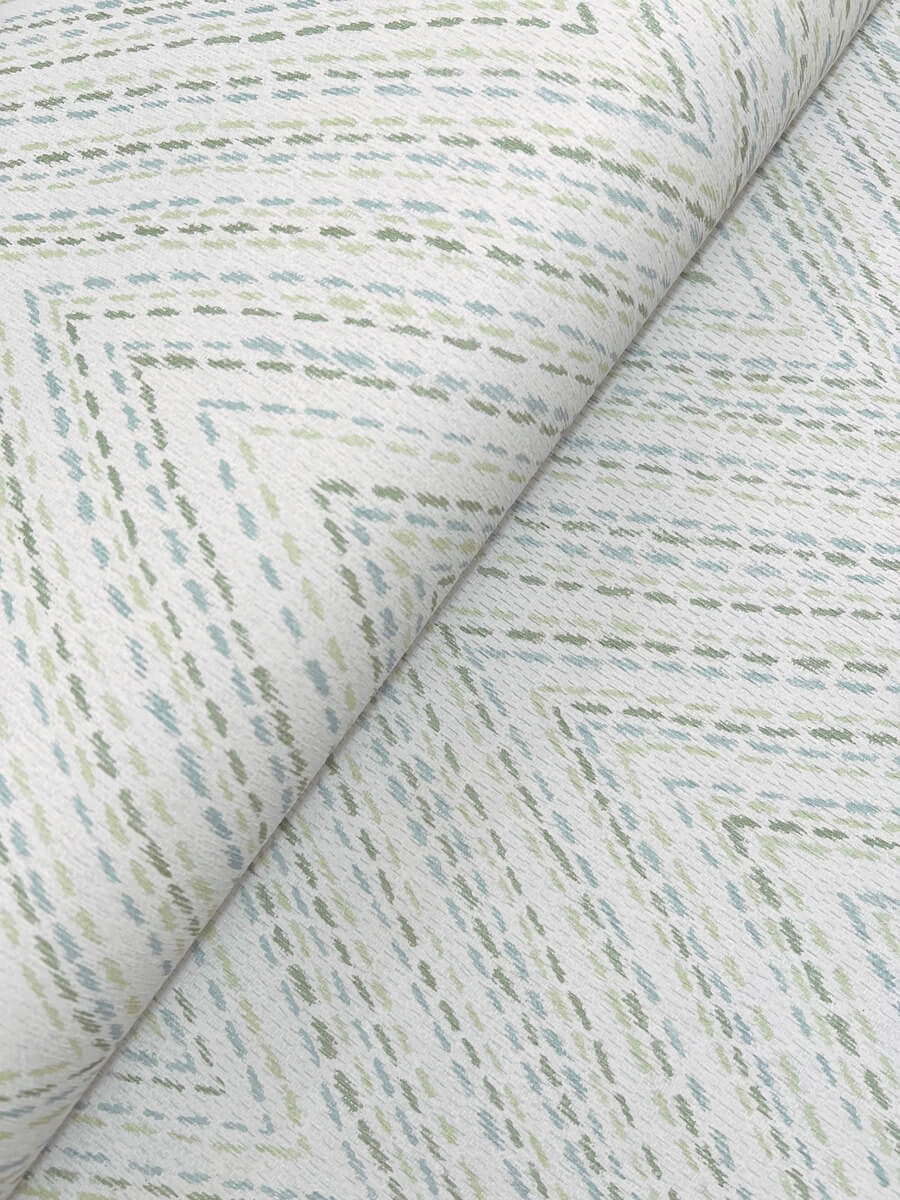 A Street Prints Haberdashery Lainey Chevron Wallpaper Sample - Green