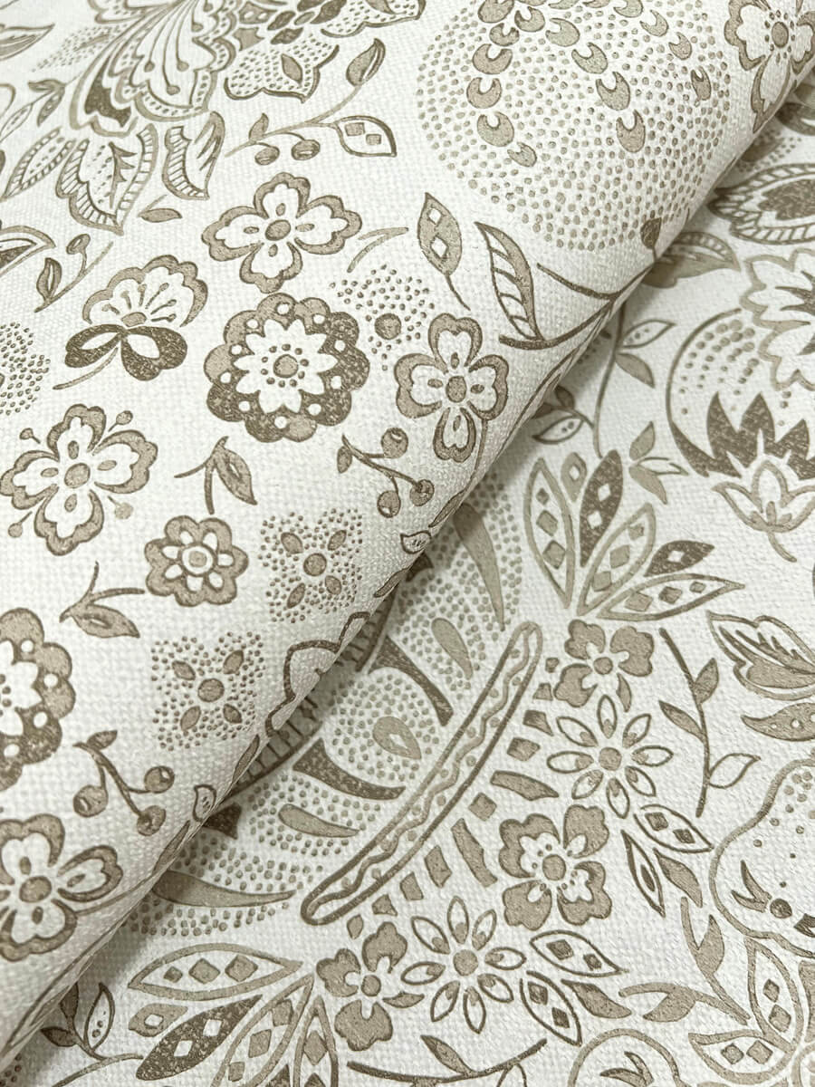 A Street Prints Haberdashery Blanche Floral Damask Wallpaper Sample - Neutral
