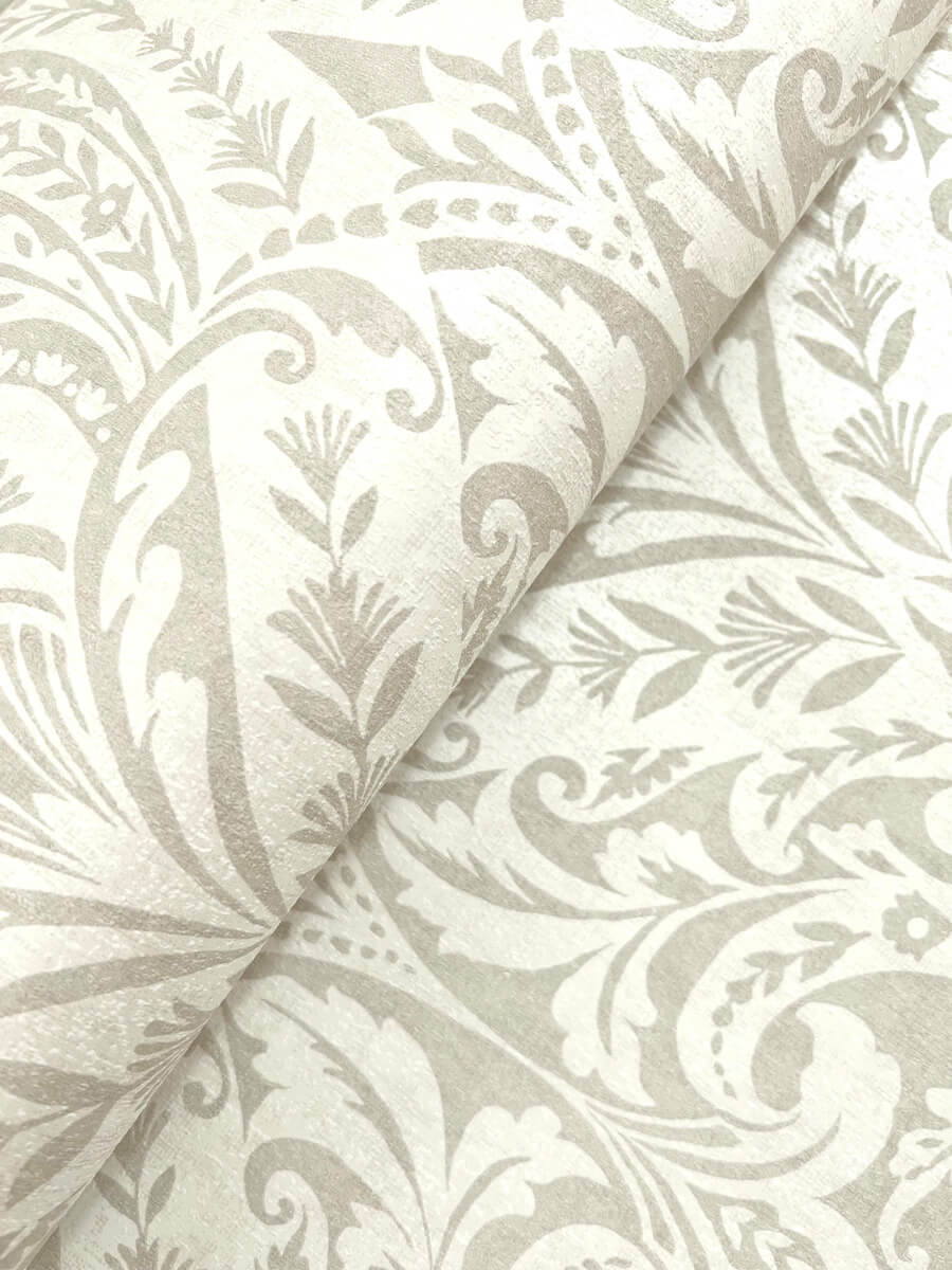 A Street Prints Haberdashery Berkshire Damask Wallpaper Sample - Beige