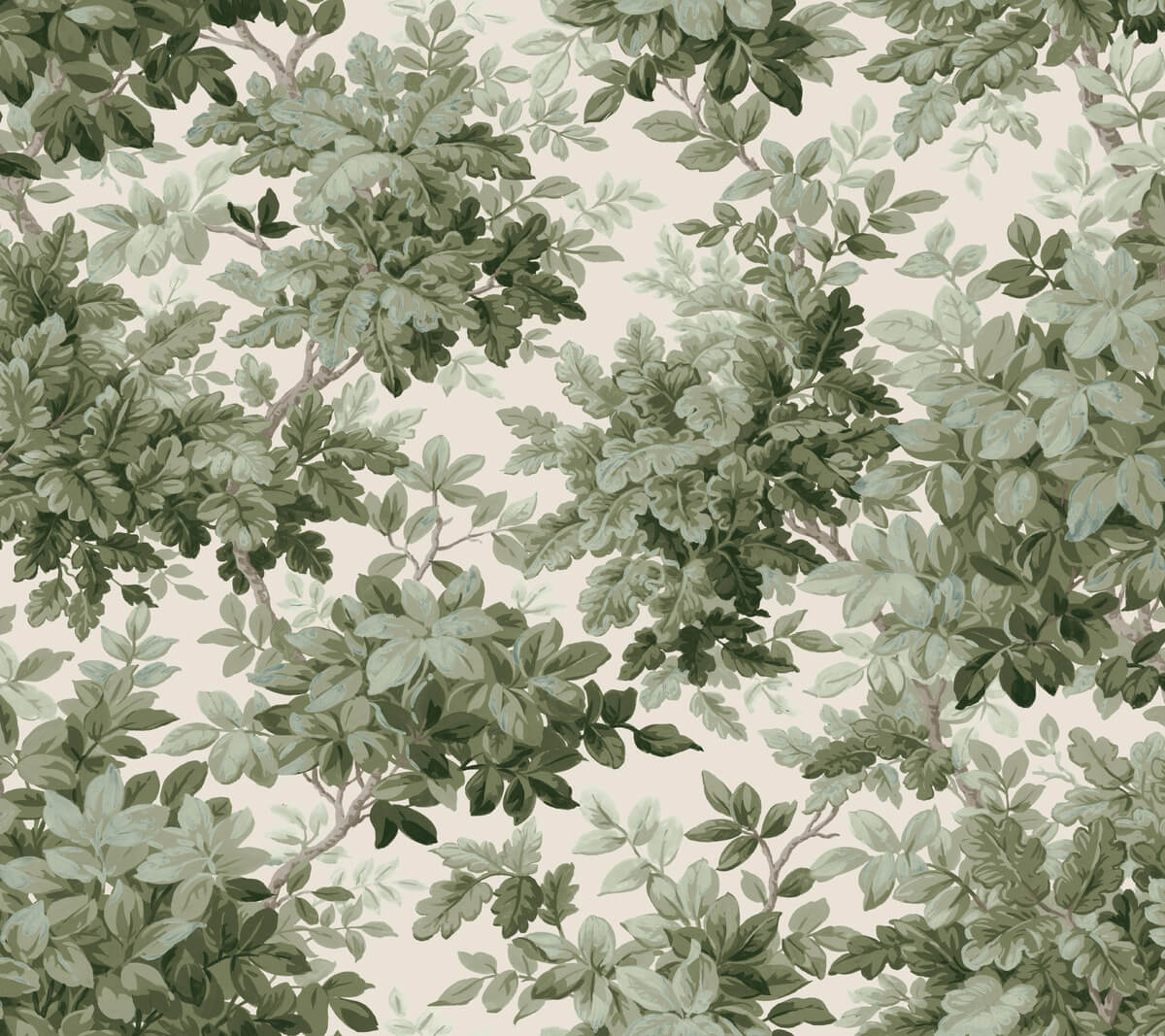 A Street Prints Haberdashery Greenwood Wallpaper Sample - Moss