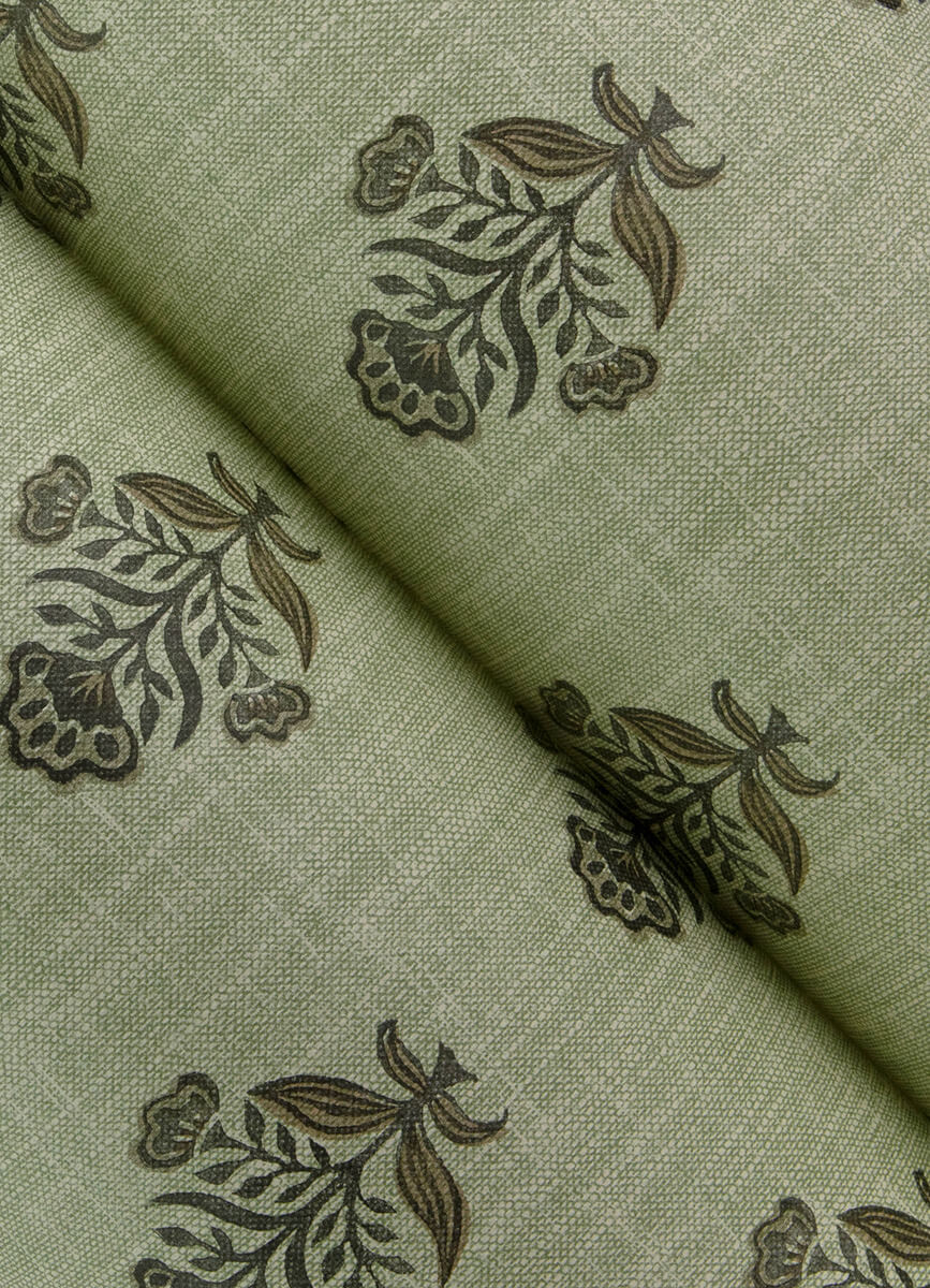 Chesapeake Printworks Hollyhock Wallpaper - Green