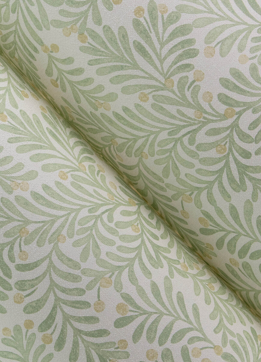 Chesapeake Printworks Chrysantha Berry Branches Wallpaper Sample - Sage