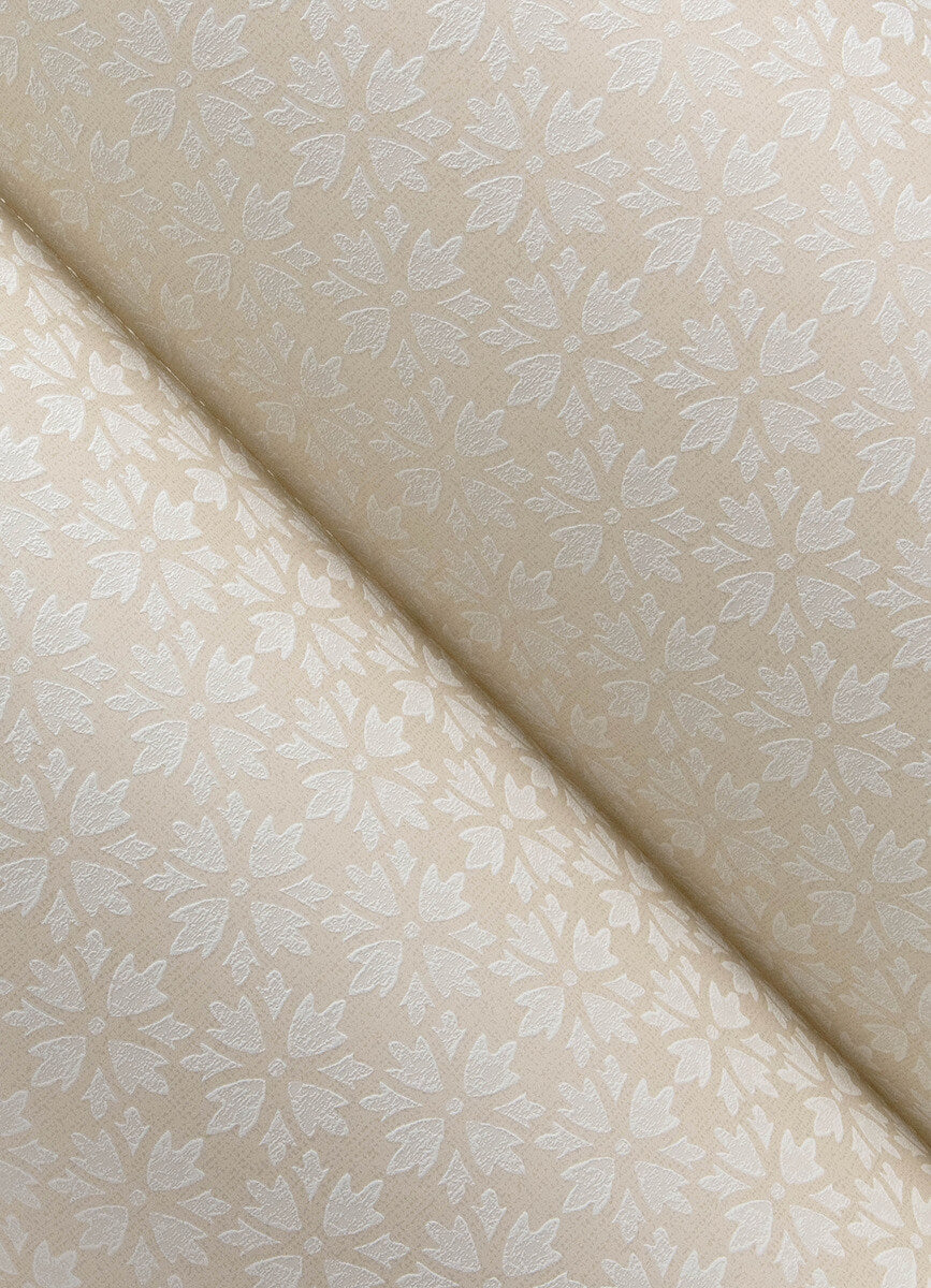 Chesapeake Printworks Phlox Wallpaper Sample - Khaki