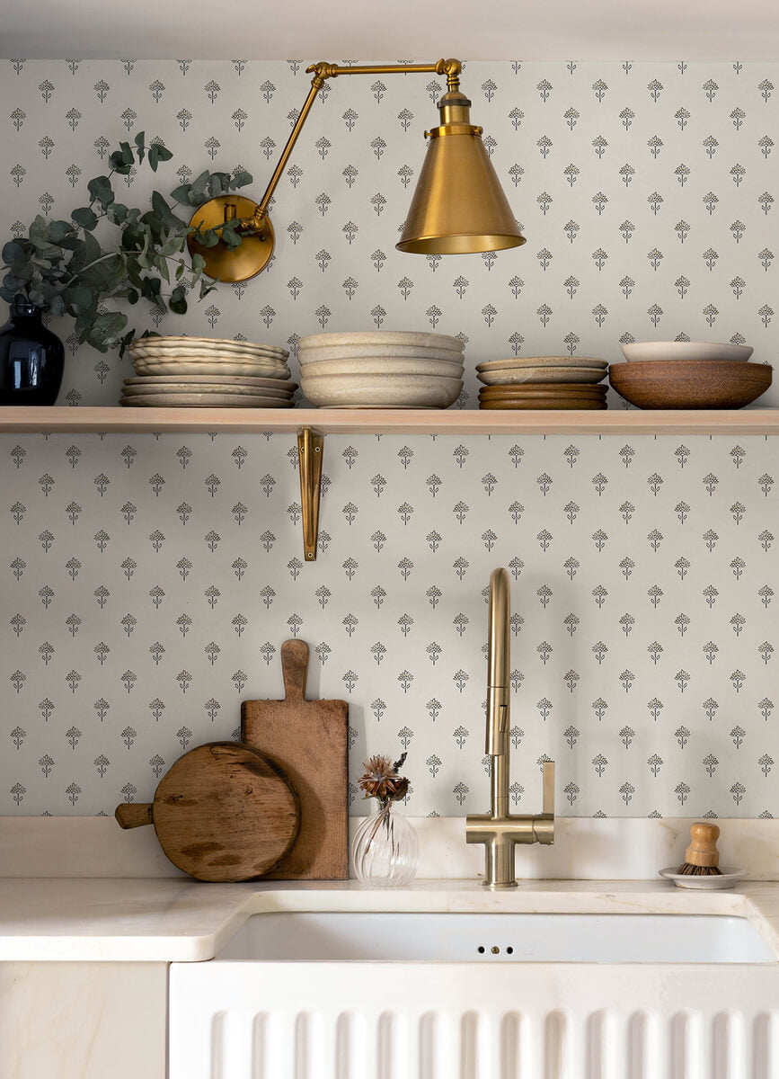 Chesapeake Printworks Surdiva Wallpaper Sample - Ivory
