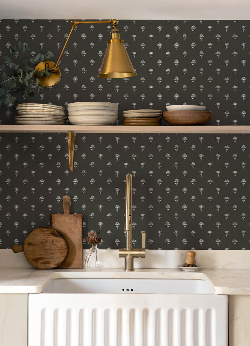 Chesapeake Printworks Surdiva Wallpaper Sample - Black