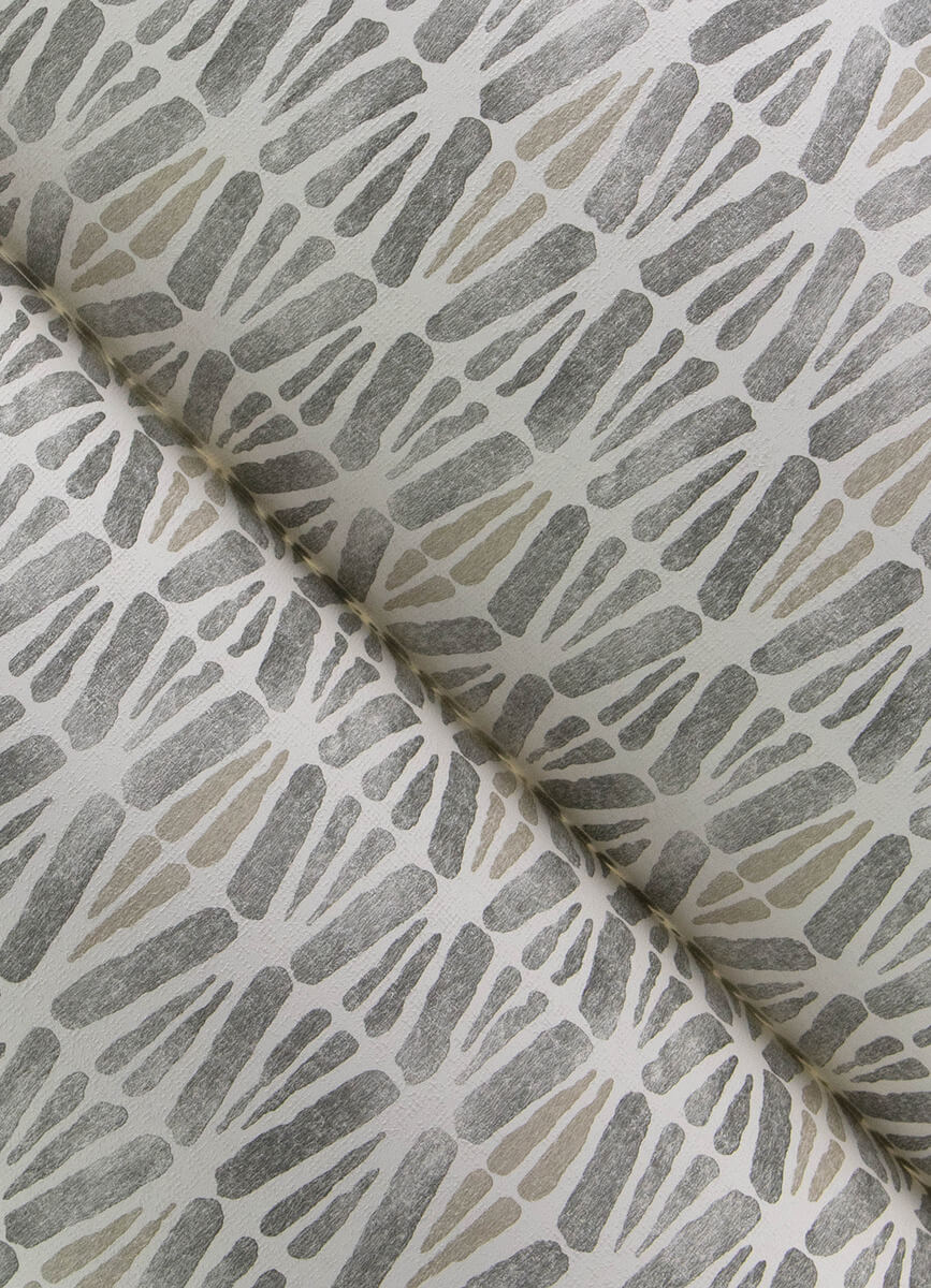 Chesapeake Printworks Nabi Geometric Wallpaper Sample - Charcoal