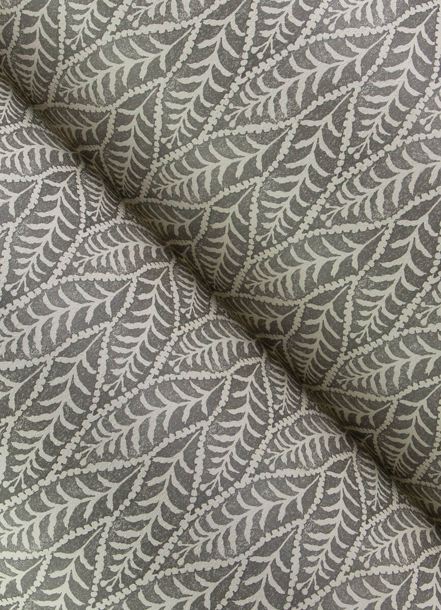 Chesapeake Printworks Coleus Leaves Wallpaper Sample - Charcoal