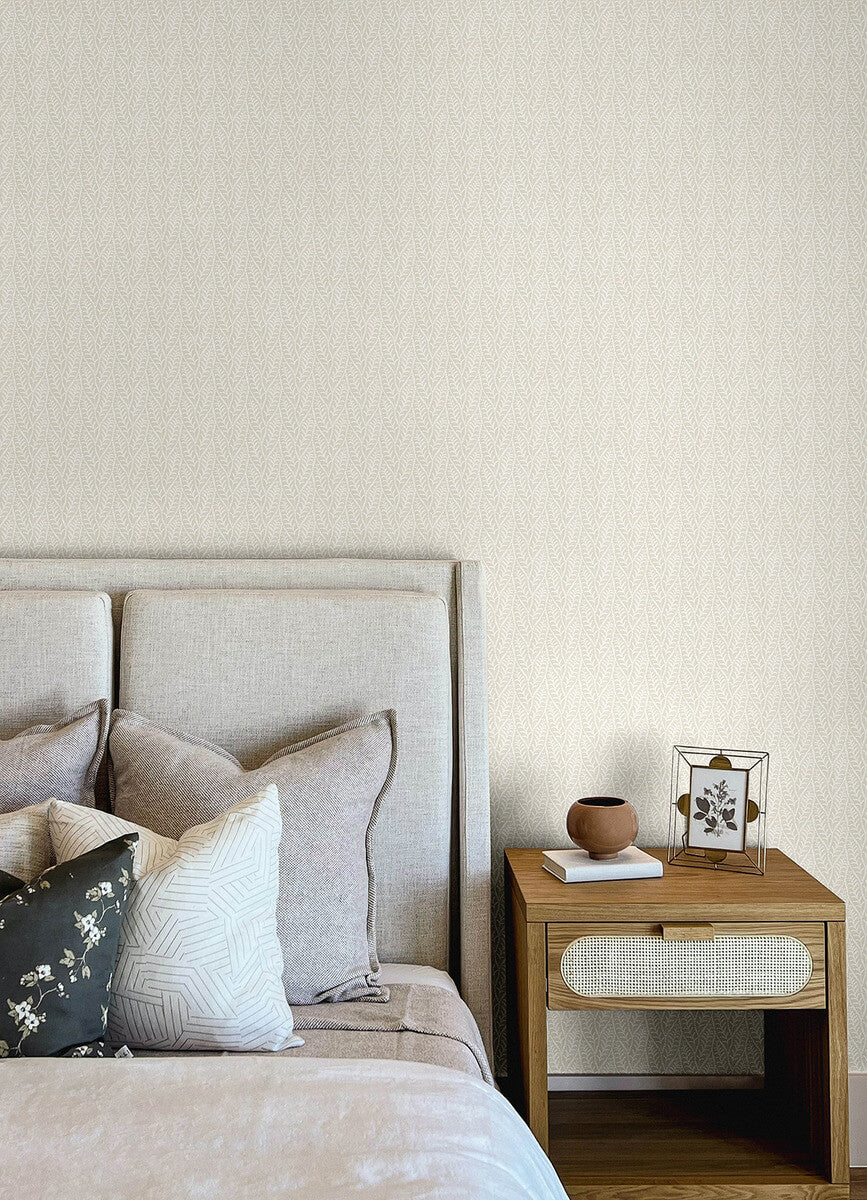 Chesapeake Printworks Coleus Leaves Wallpaper - Beige