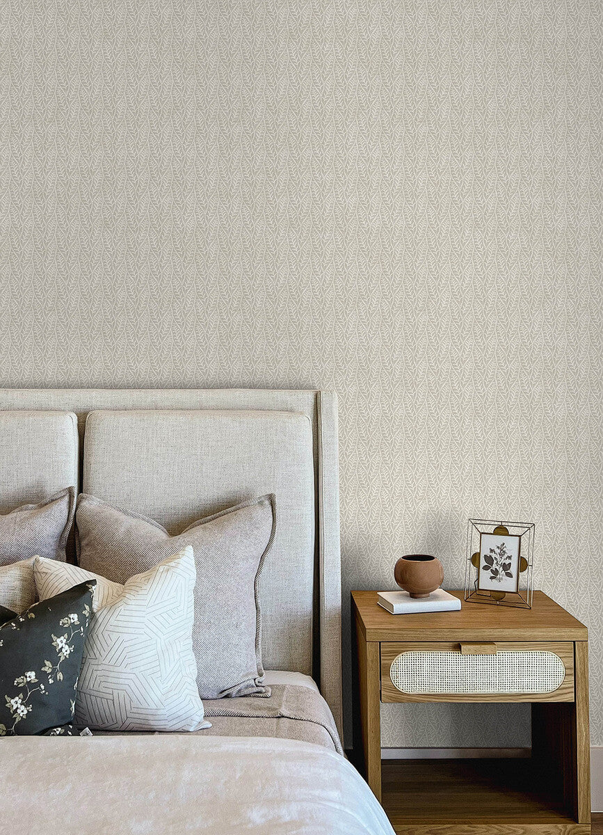 Chesapeake Printworks Coleus Leaves Wallpaper Sample - Grey