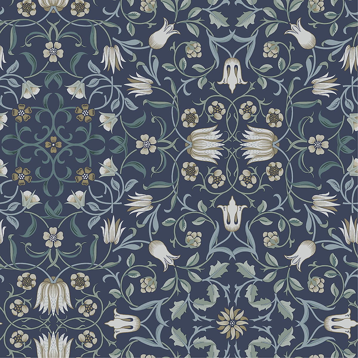 A-Street Prints Hidden Treasures No 1 Holland Park Wallpaper - Blue