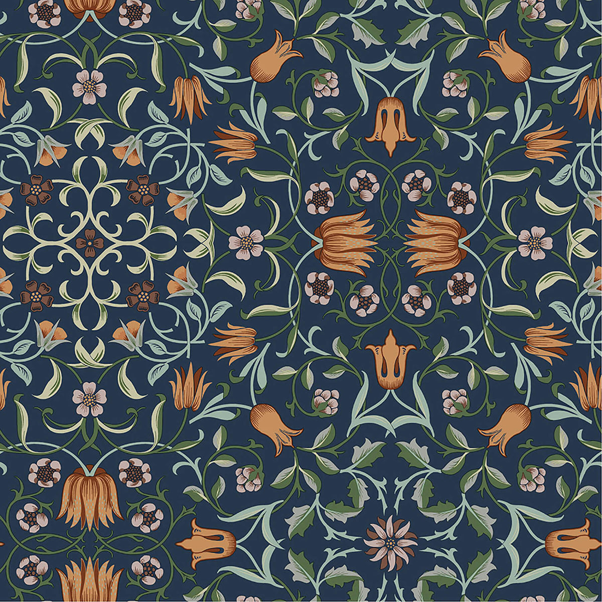 A Street Prints Hidden Treasures No 1 Holland Park Wallpaper Sample - Dark Blue