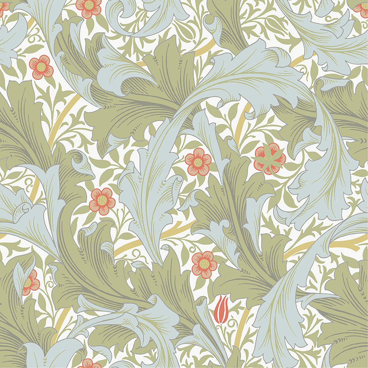A-Street Prints Hidden Treasures Granville Wallpaper - Olive