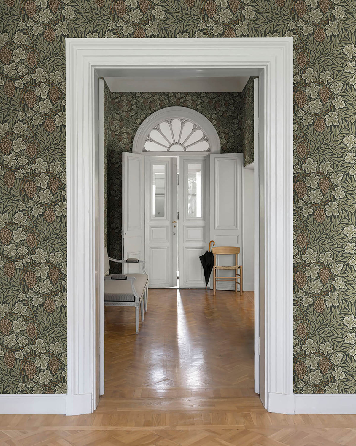 A Street Prints Hidden Treasures Vine Wallpaper Sample - Dark Green