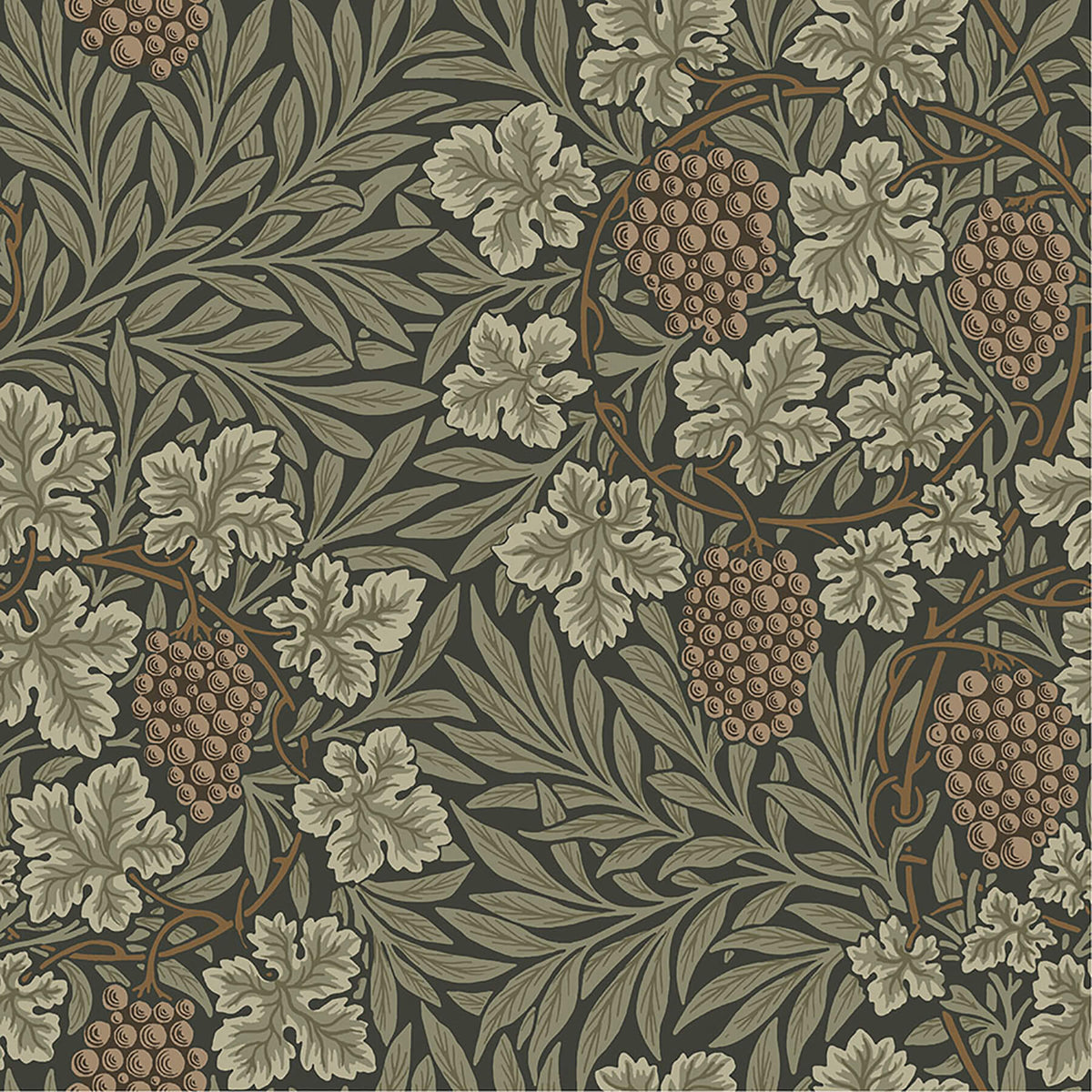 A Street Prints Hidden Treasures Vine Wallpaper Sample - Dark Green